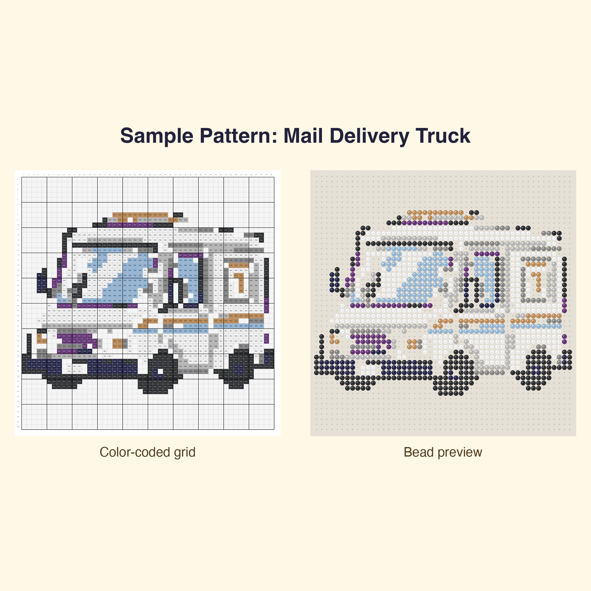Cute Transportation Pixel Art Perler Bead Pattern Bundle | 48 Designs | Hama Bead Compatible | PDF Digital Download