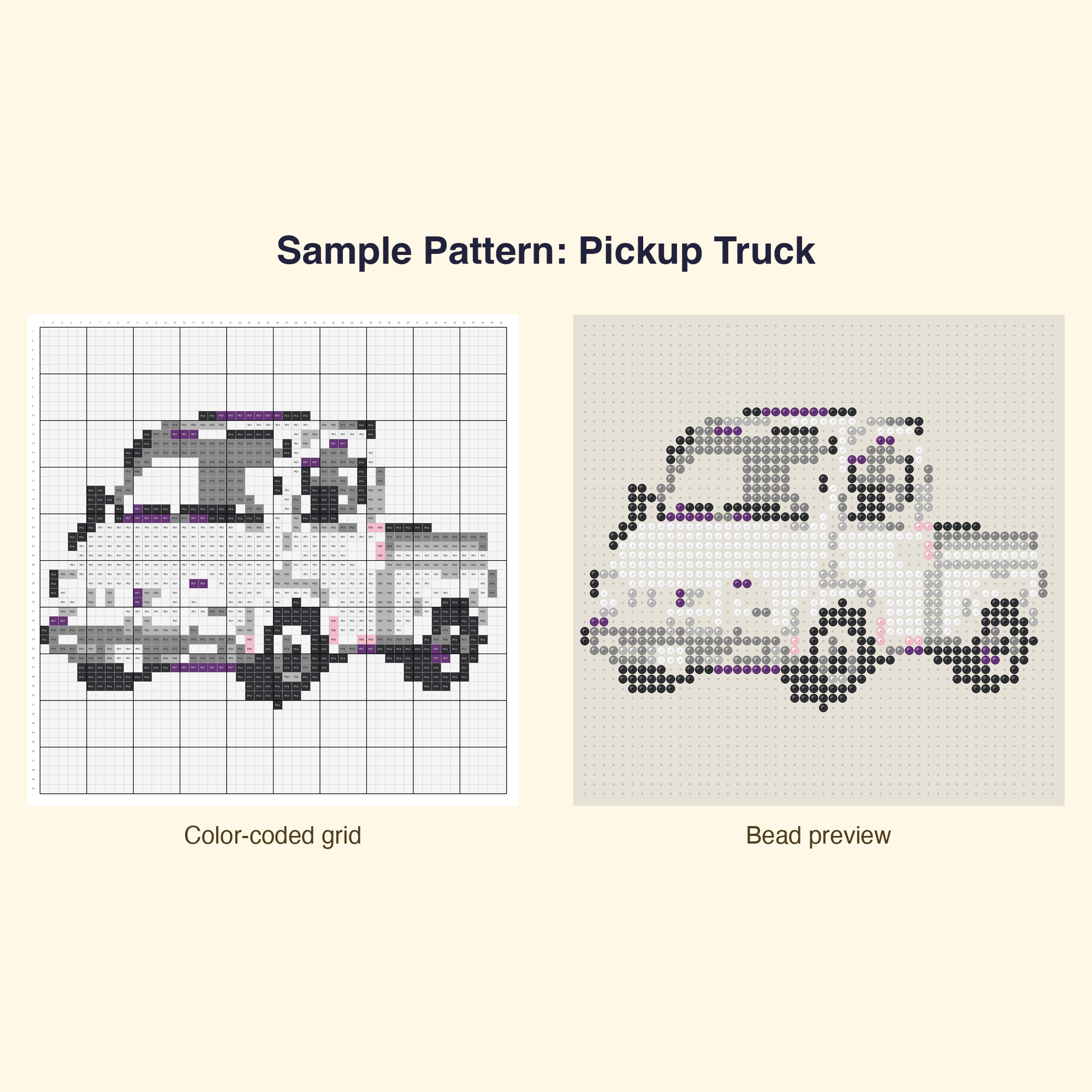 Cute Transportation Pixel Art Perler Bead Pattern Bundle | 48 Designs | Hama Bead Compatible | PDF Digital Download