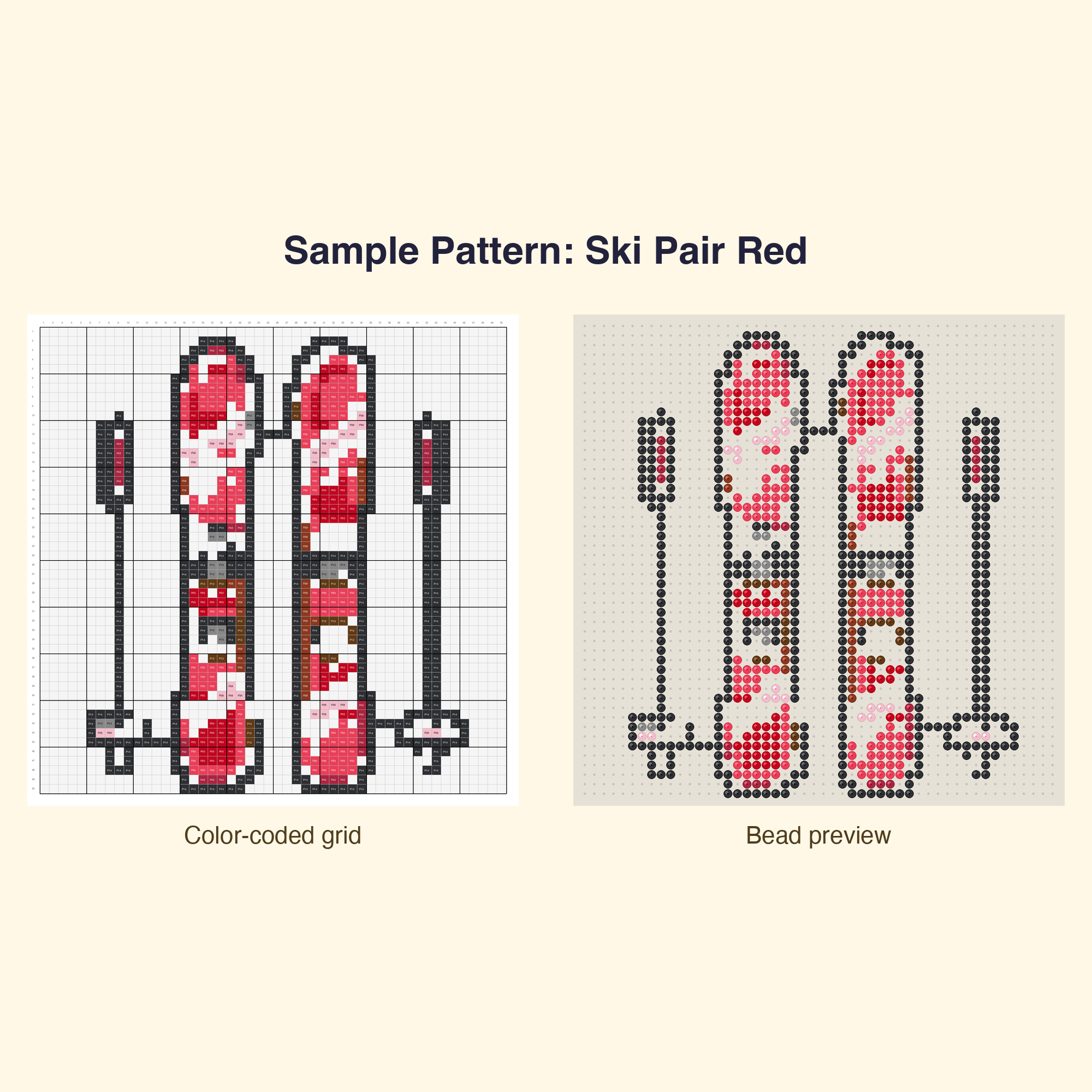 Kawaii Winter Sports Perler Bead Pattern Bundle | 48 Designs | Hama Bead Compatible | PDF Digital Download