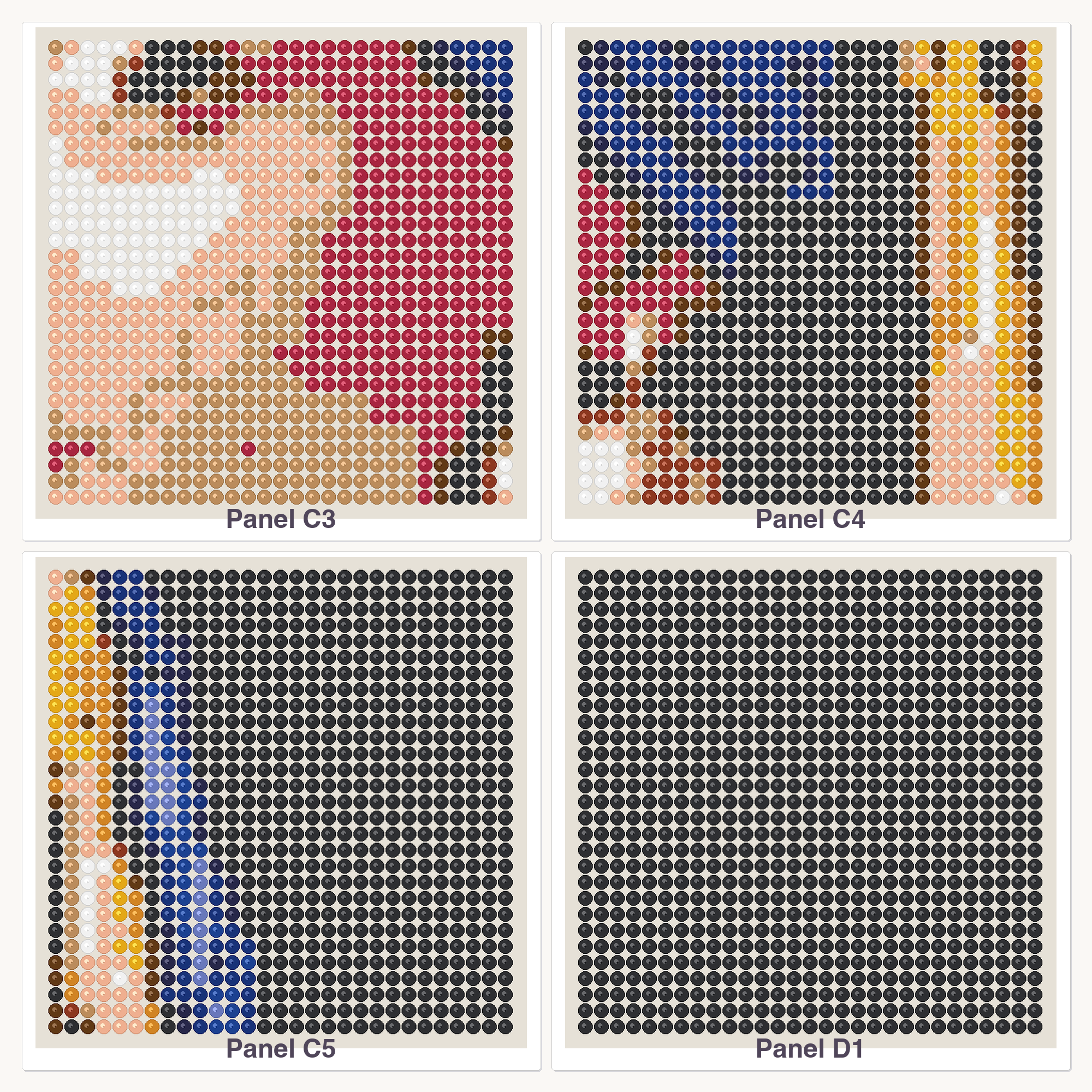 Girl with a Pearl Earring Perler Bead Pattern, 5x5 Multi-Panel (25 Boards) (PDF Digital Download)