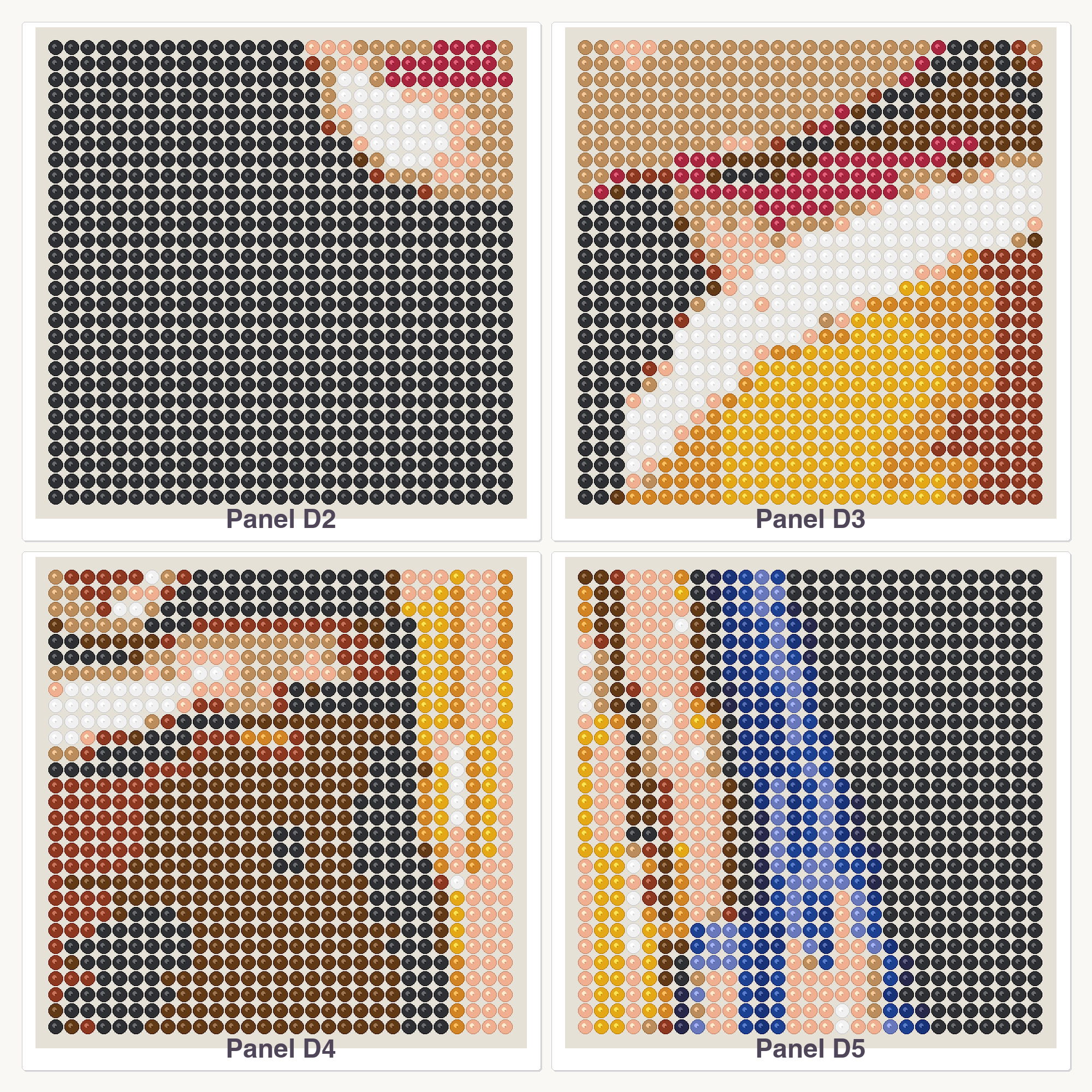 Girl with a Pearl Earring Perler Bead Pattern, 5x5 Multi-Panel (25 Boards) (PDF Digital Download)