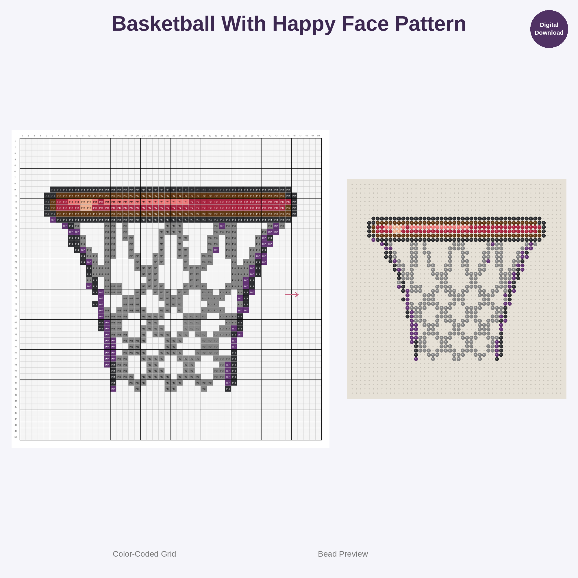 Adorable Kids Basketball Perler Bead Patterns Bundle, 48 Designs (PDF Digital Download)