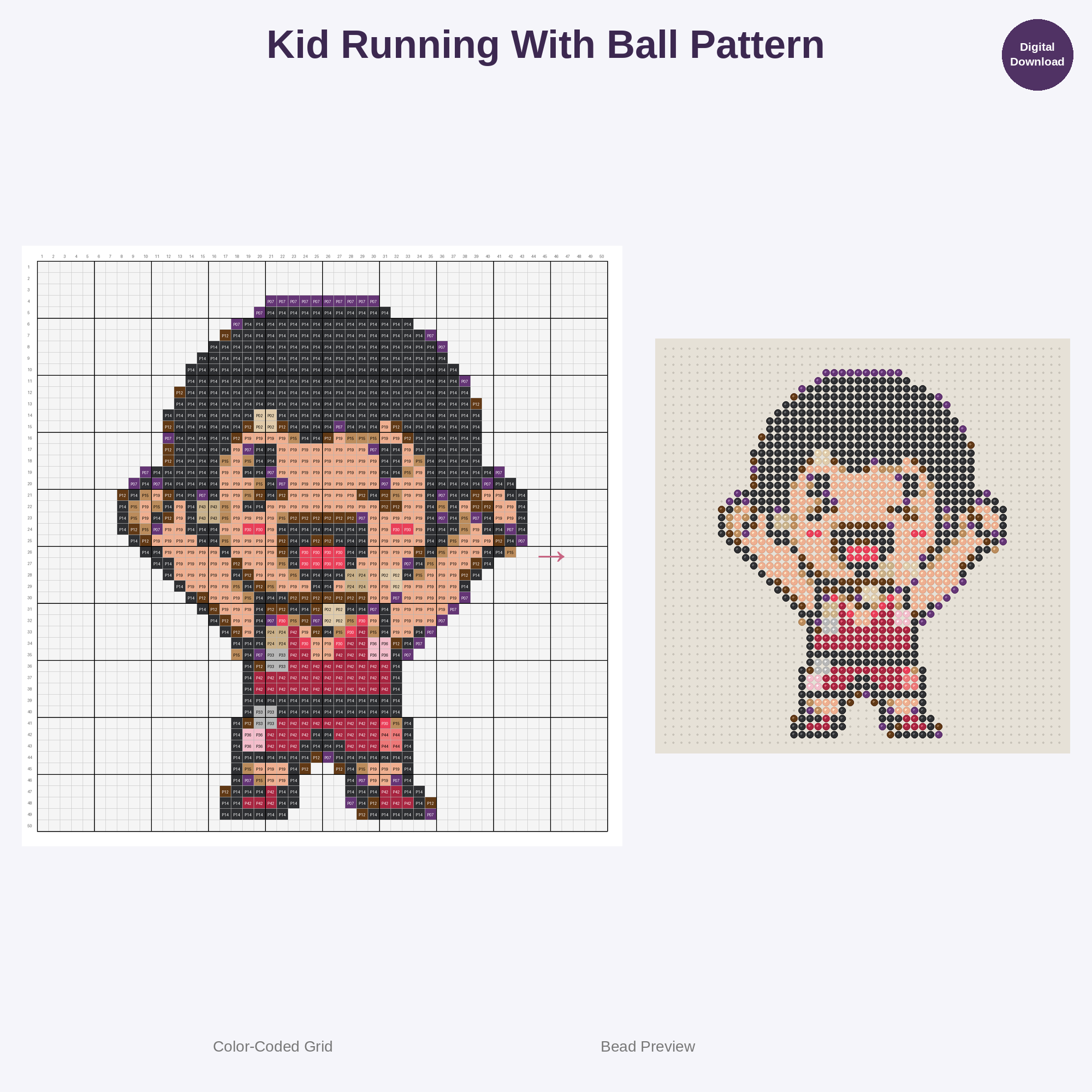 Adorable Kids Basketball Perler Bead Patterns Bundle, 48 Designs (PDF Digital Download)