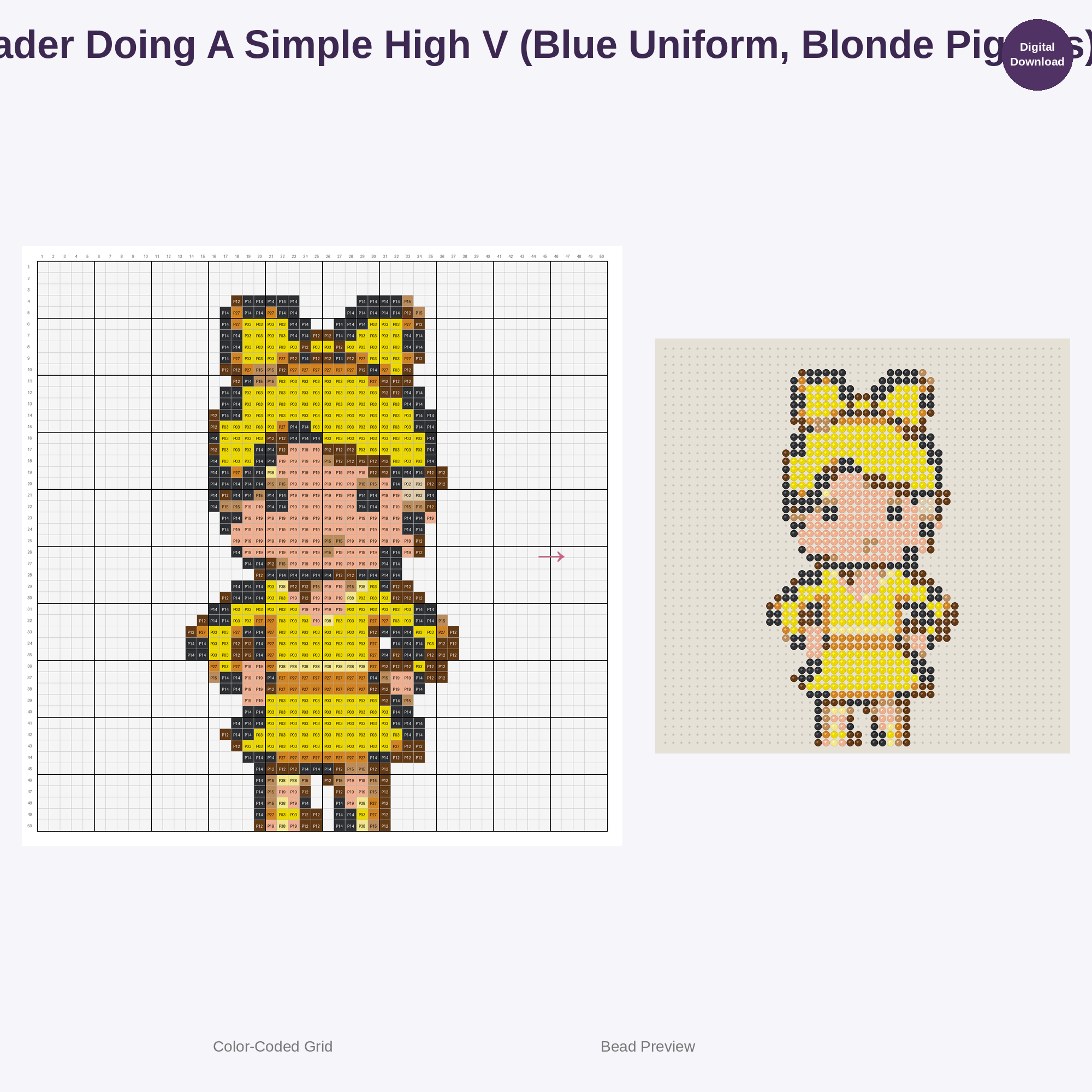 Adorable Kids Cheerleaders Perler Bead Patterns Bundle, 48 Designs (PDF Digital Download)