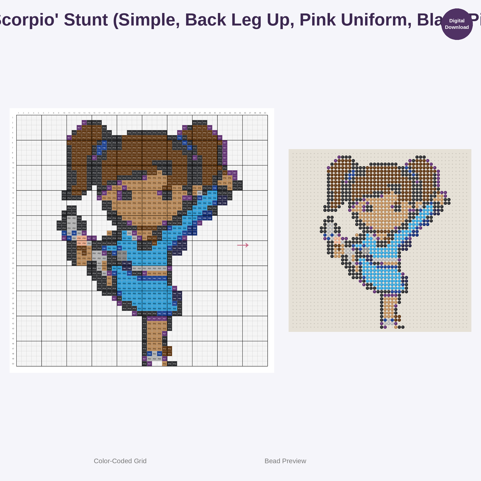 Adorable Kids Cheerleaders Perler Bead Patterns Bundle, 48 Designs (PDF Digital Download)