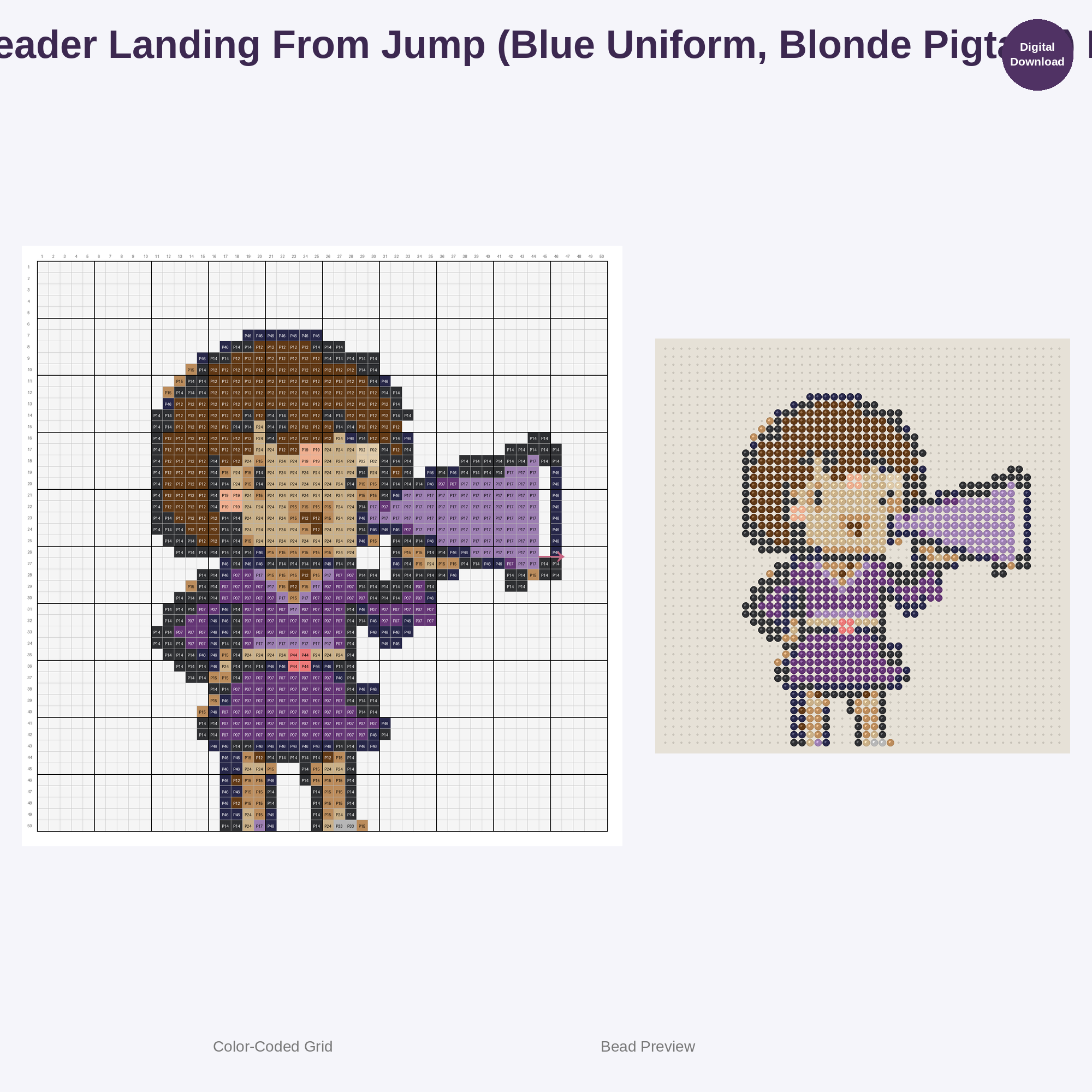 Adorable Kids Cheerleaders Perler Bead Patterns Bundle, 48 Designs (PDF Digital Download)