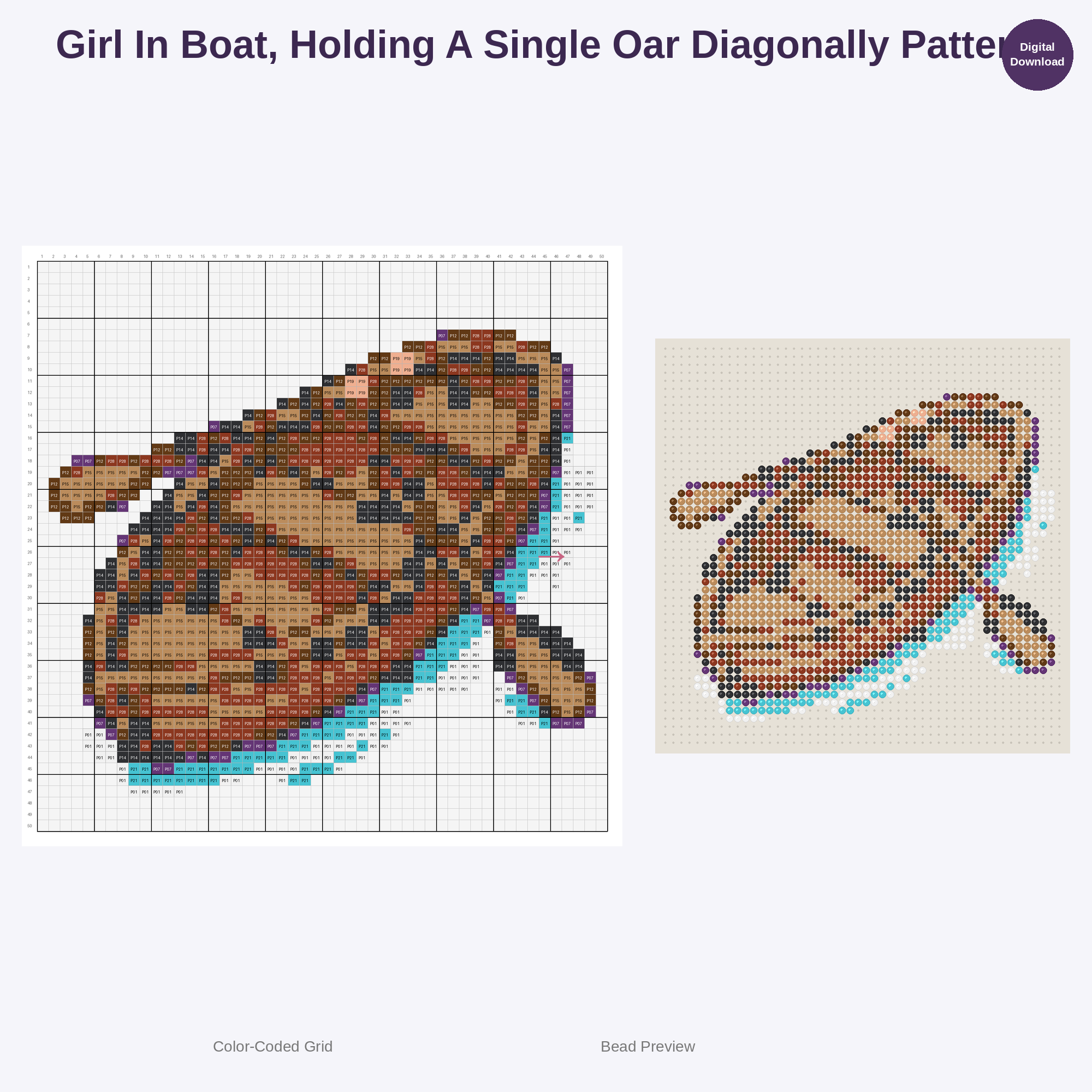 Adorable Kids Rowing Adventures Perler Bead Patterns Bundle, 48 Designs (PDF Digital Download)