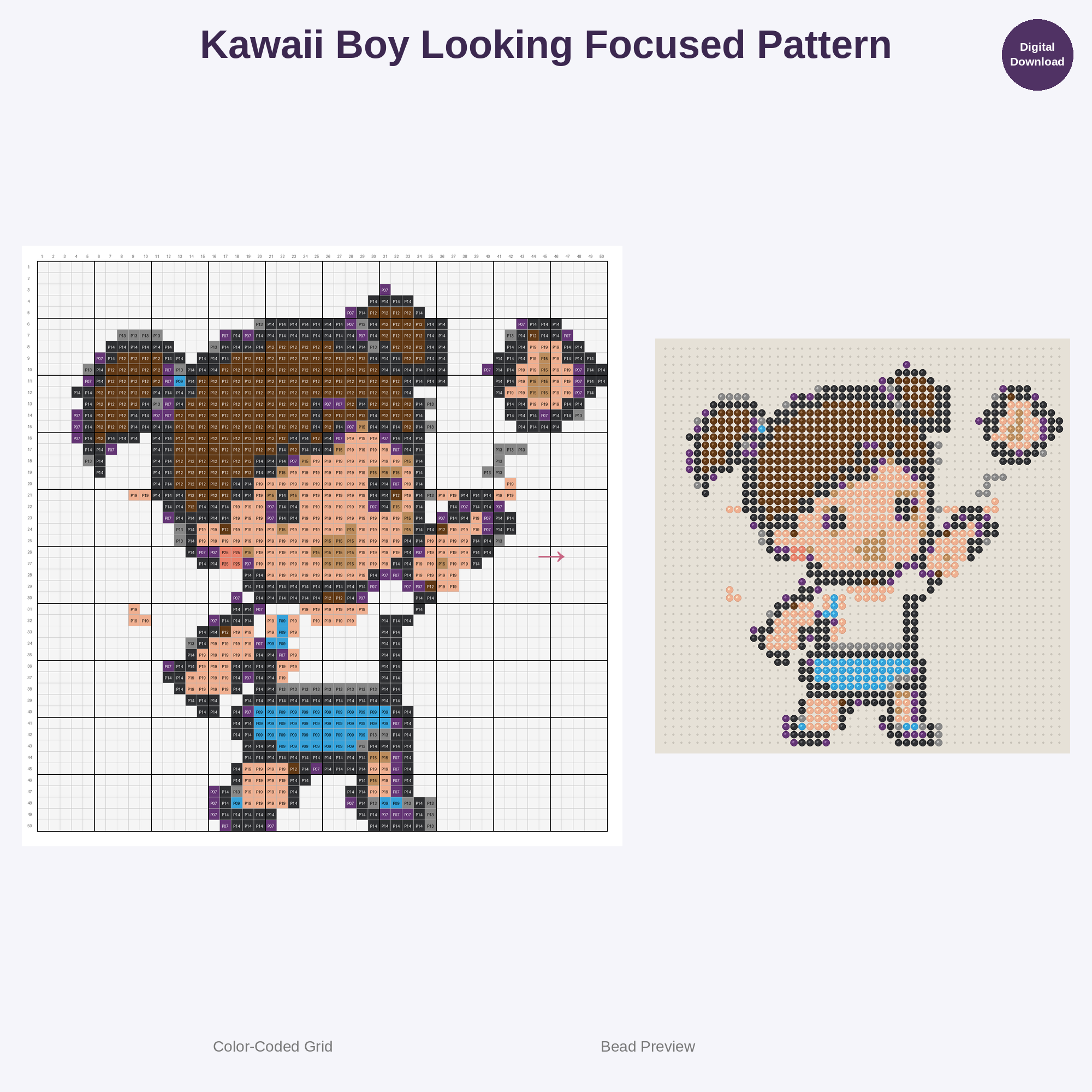 Adorable Kids Tennis Fun Perler Bead Patterns Bundle, 48 Designs (PDF Digital Download)