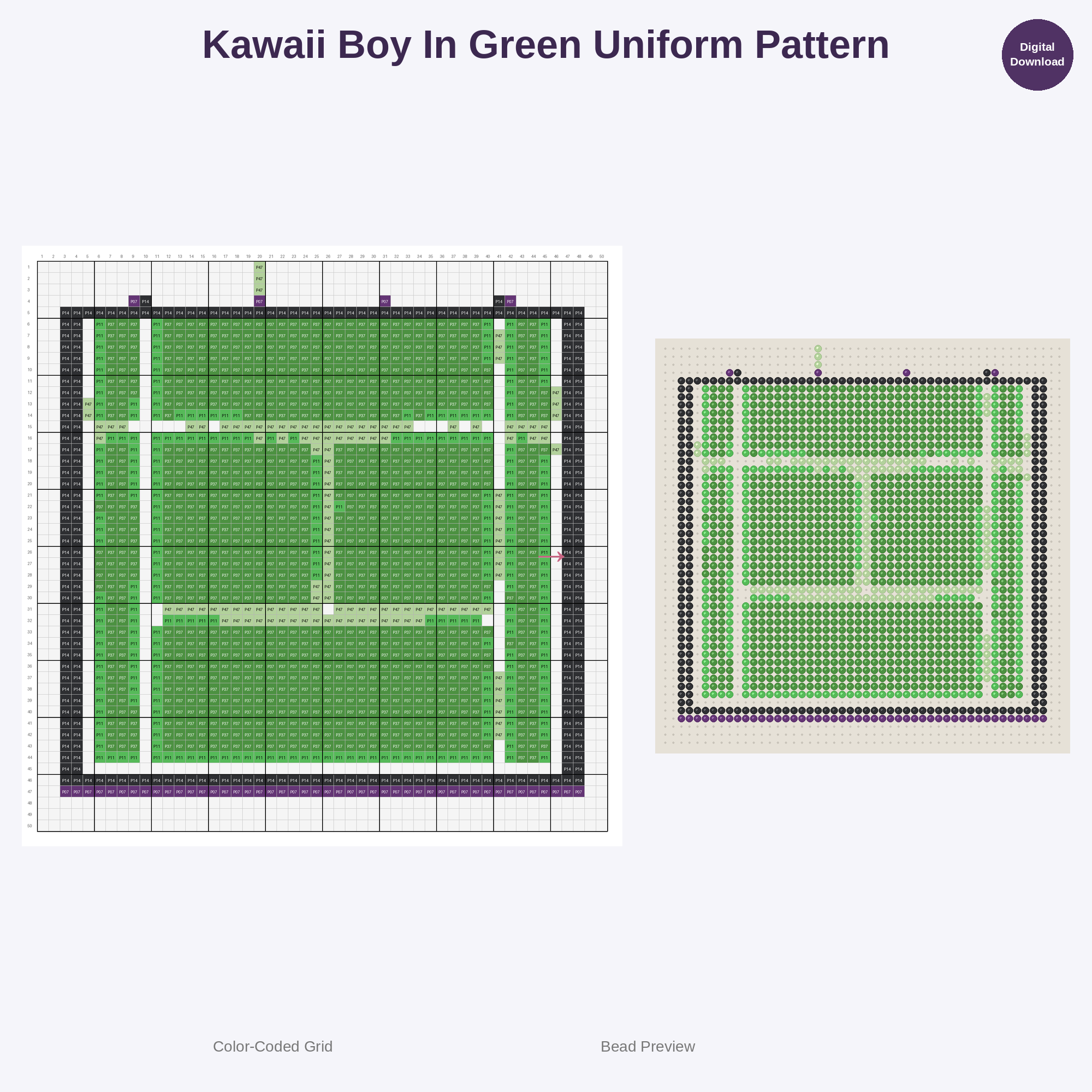 Adorable Kids Tennis Fun Perler Bead Patterns Bundle, 48 Designs (PDF Digital Download)