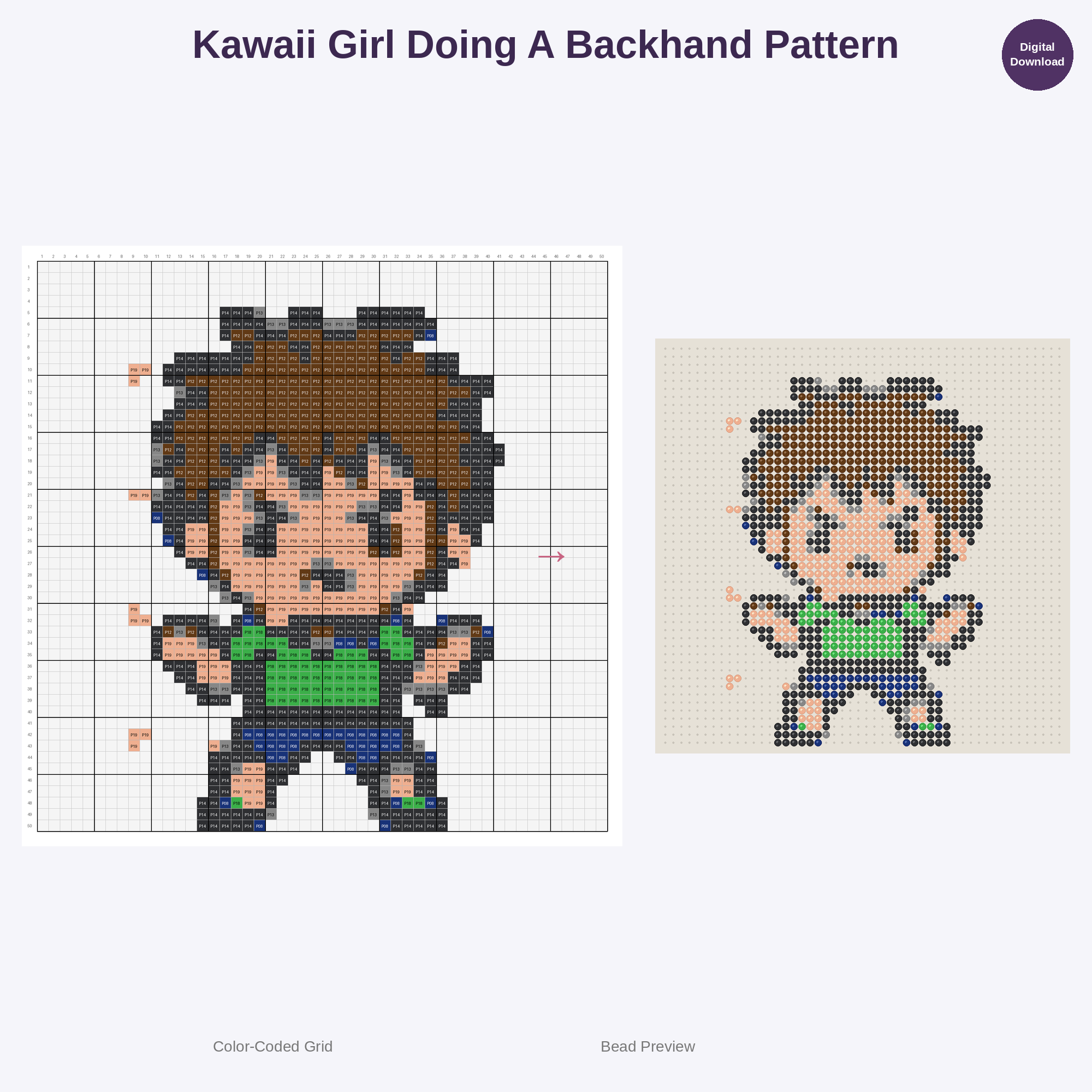 Adorable Kids Tennis Fun Perler Bead Patterns Bundle, 48 Designs (PDF Digital Download)