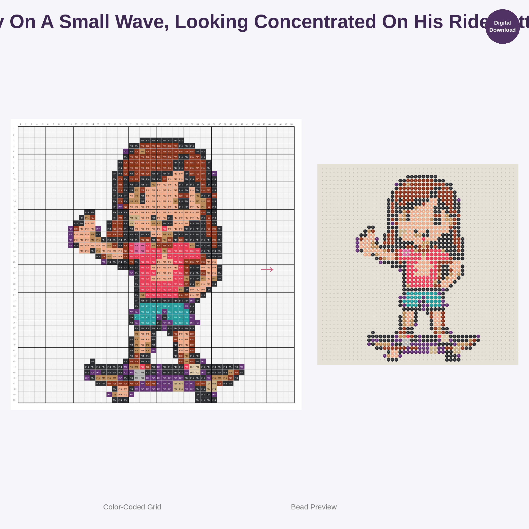 Adorable Surfing Skateboarding Kids Perler Bead Patterns Bundle, 48 Designs (PDF Digital Download)