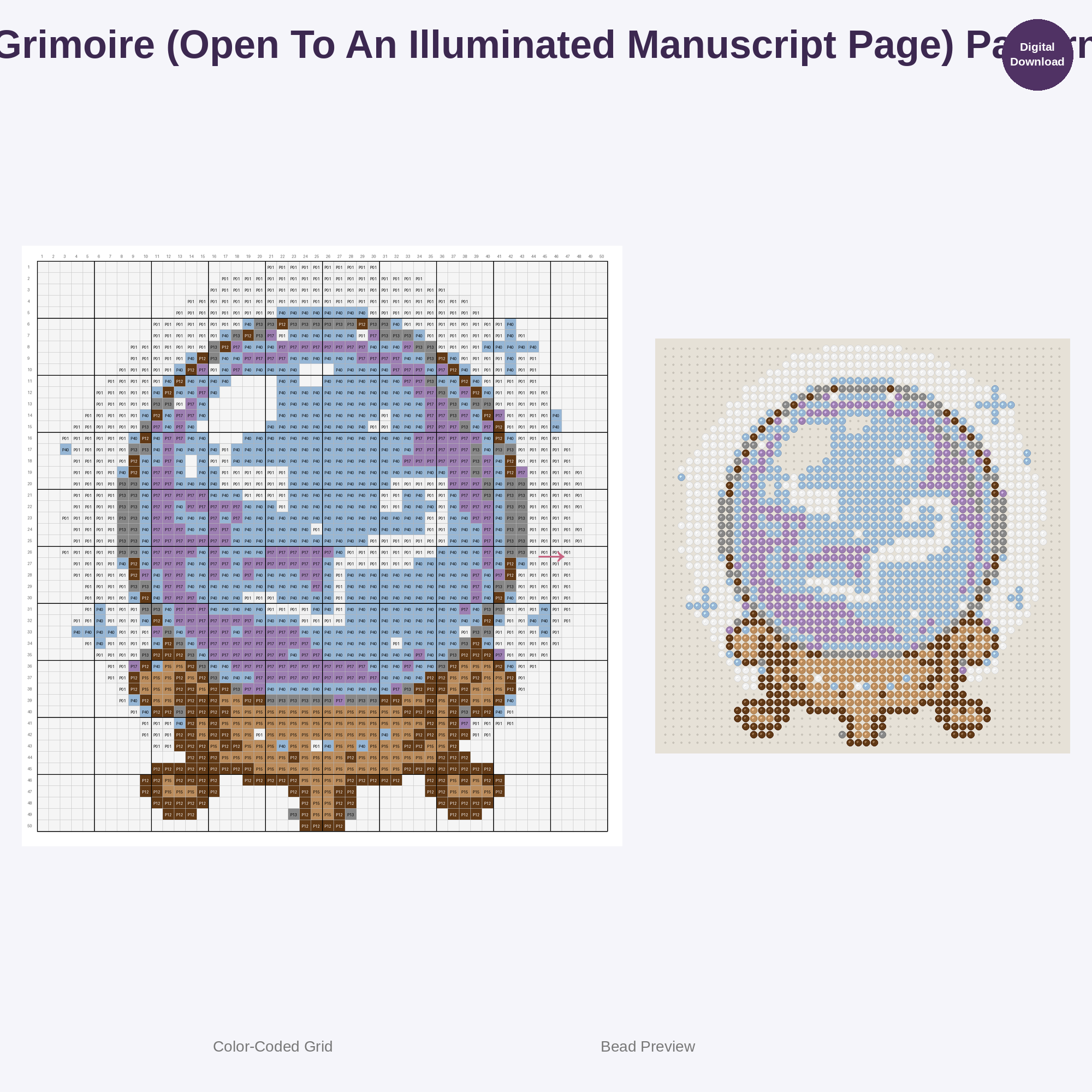 Arcane Library Treasures Perler Bead Patterns Bundle, 48 Designs (PDF Digital Download)