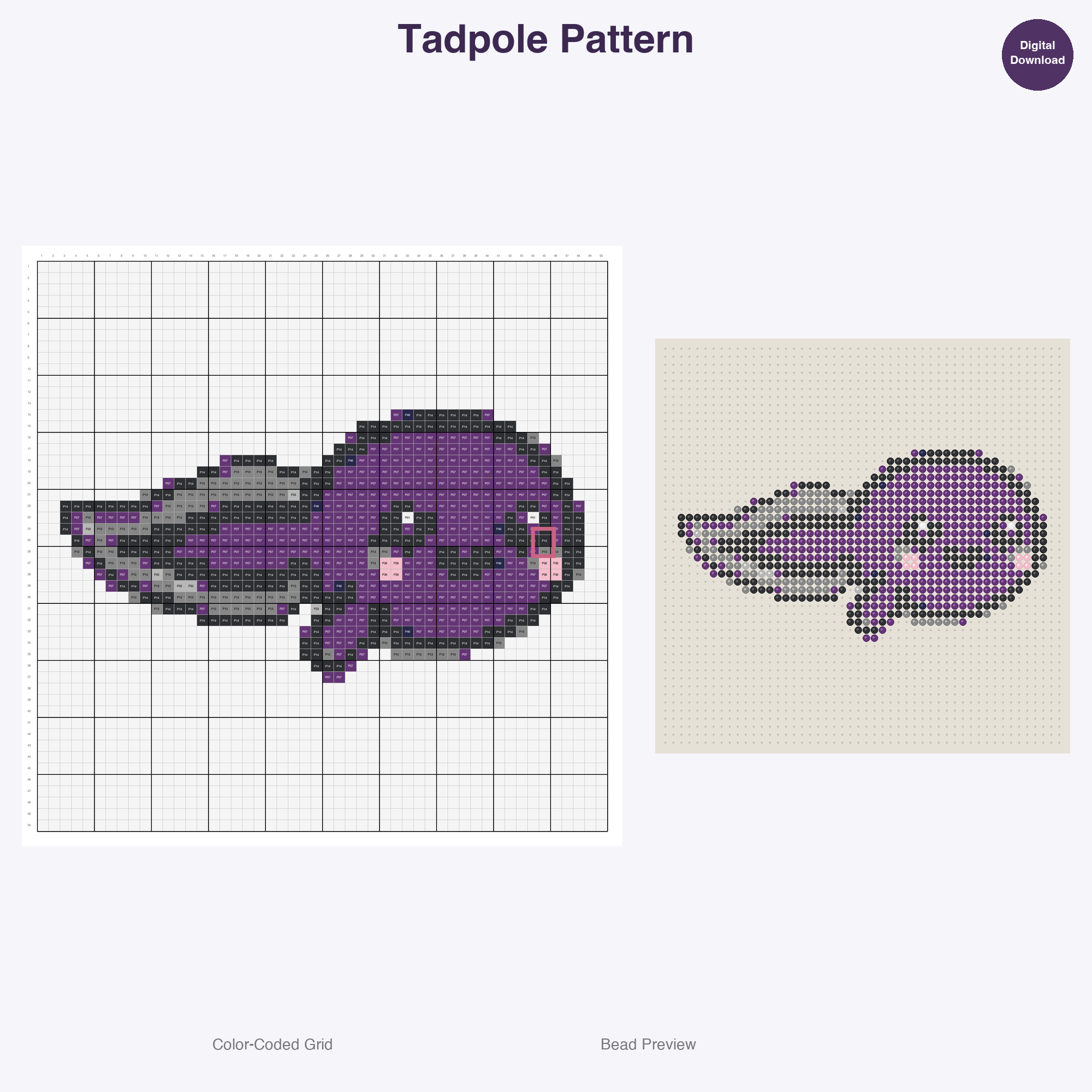 Adorable Baby Animals Perler Bead Patterns, 48 Designs x 3 Grid Sizes (29x29 + 50x50 + 128x128), Fuse Bead PDF Digital Download
