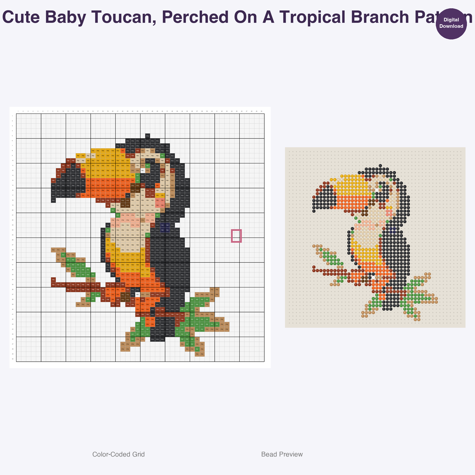Baby Wild Friends Perler Bead Patterns Bundle, 48 Designs (PDF Digital Download)