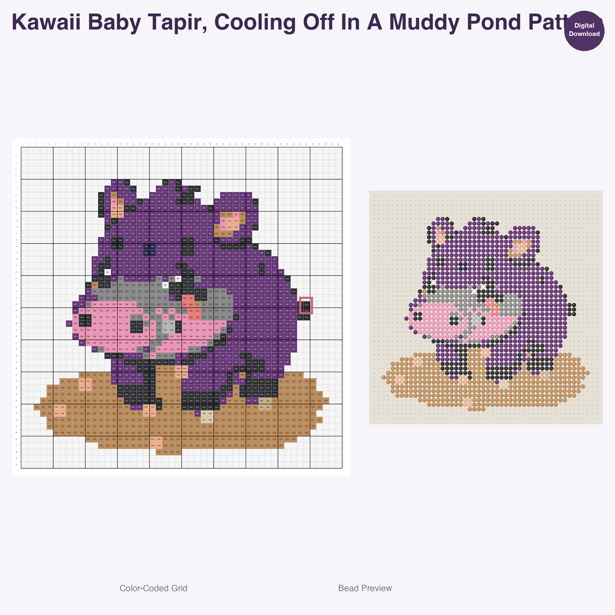 Baby Wild Friends Perler Bead Patterns Bundle, 48 Designs (PDF Digital Download)