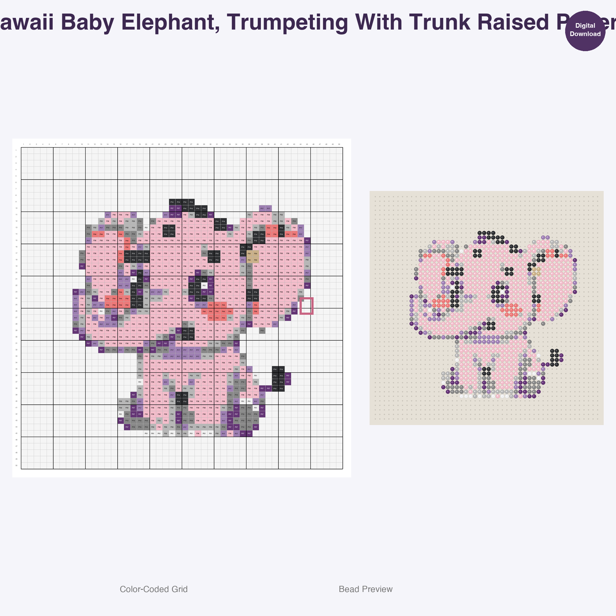 Baby Wild Friends Perler Bead Patterns Bundle, 48 Designs (PDF Digital Download)