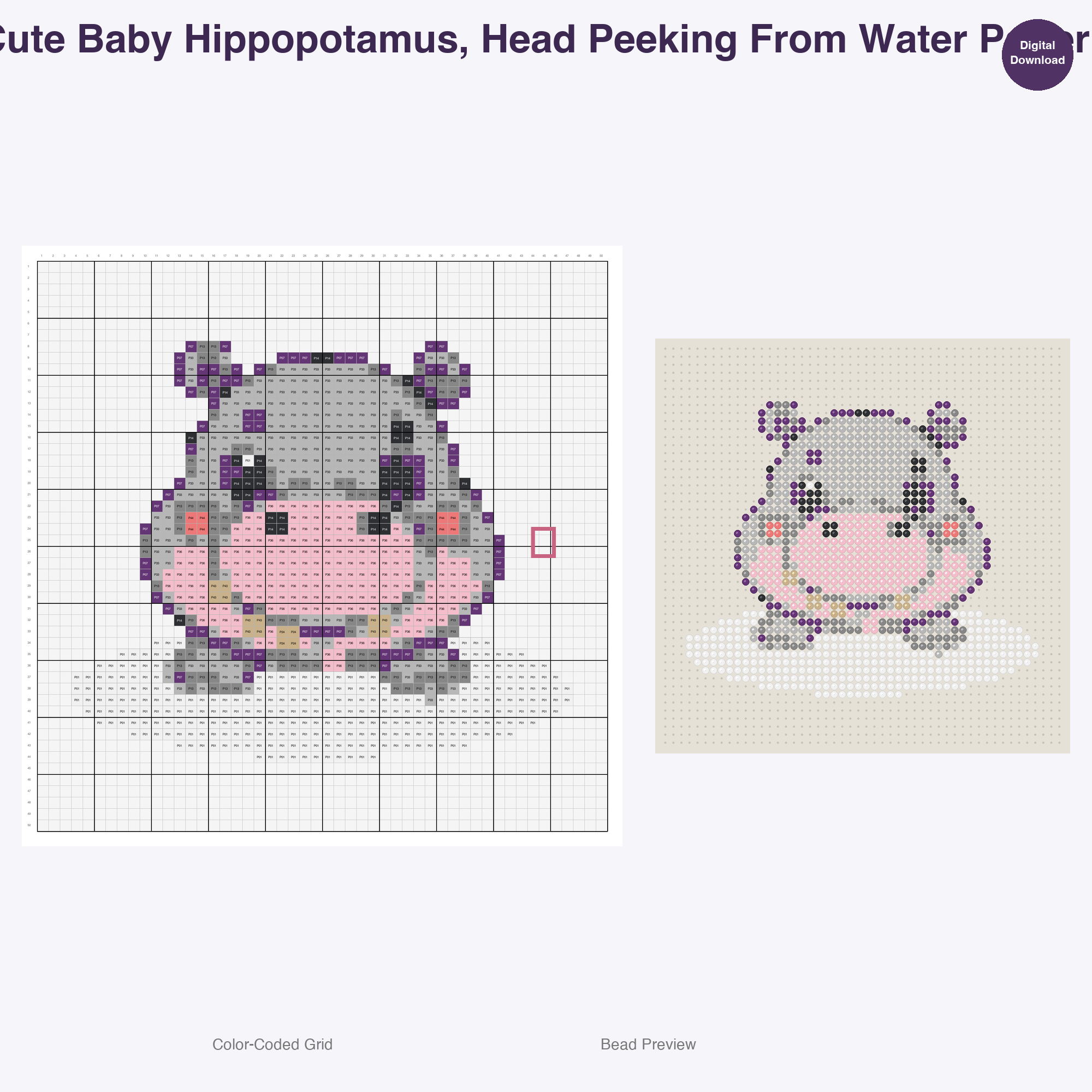 Baby Wild Friends Perler Bead Patterns Bundle, 48 Designs (PDF Digital Download)