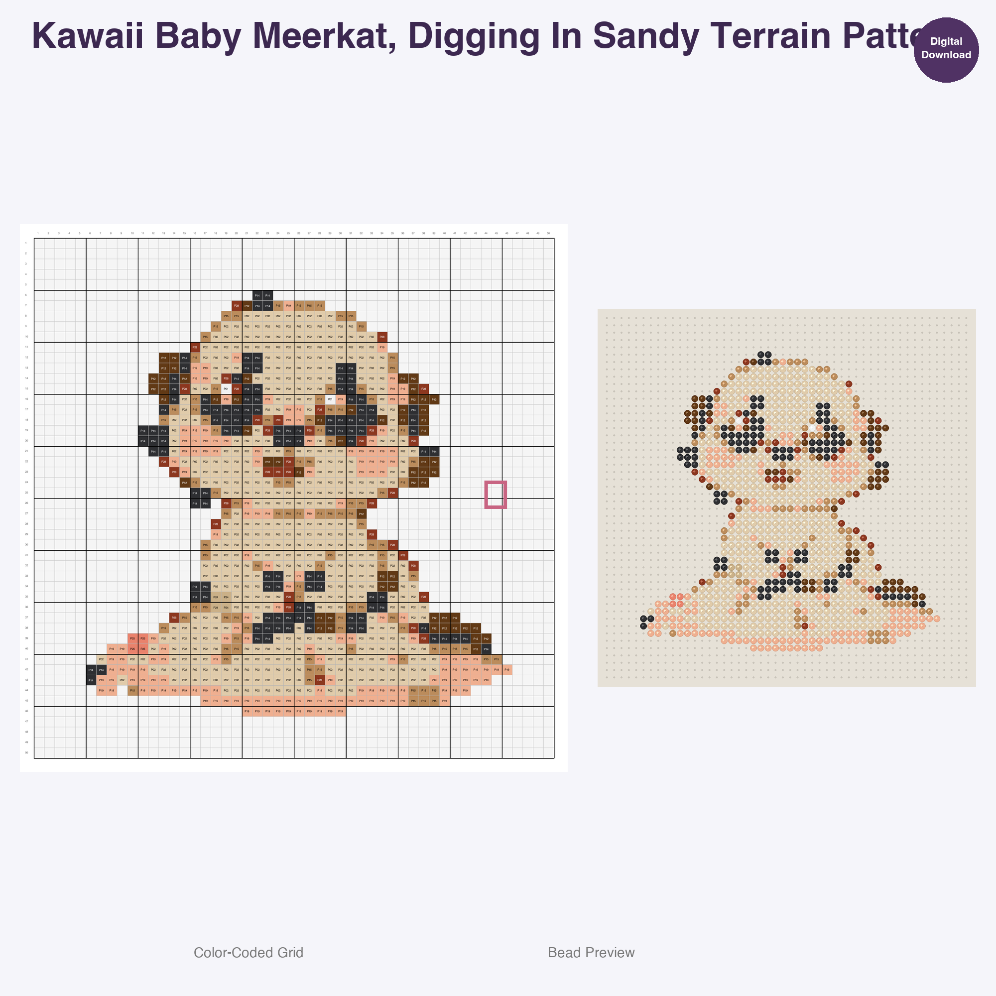 Baby Wild Friends Perler Bead Patterns Bundle, 48 Designs (PDF Digital Download)