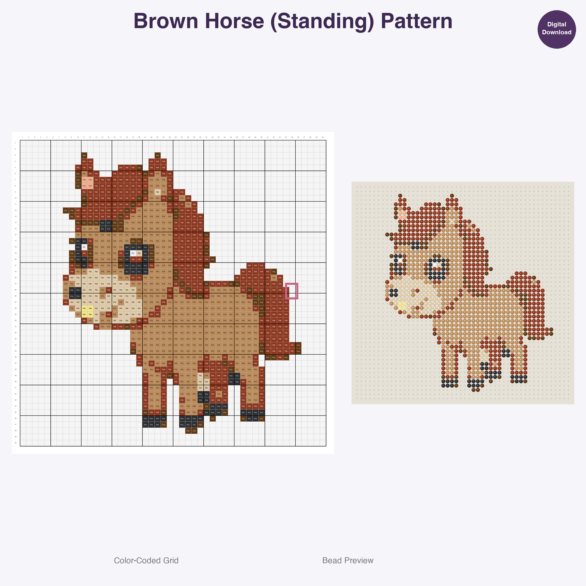 Charming Barnyard Buddies Perler Bead Patterns Bundle, 48 Designs (PDF Digital Download)