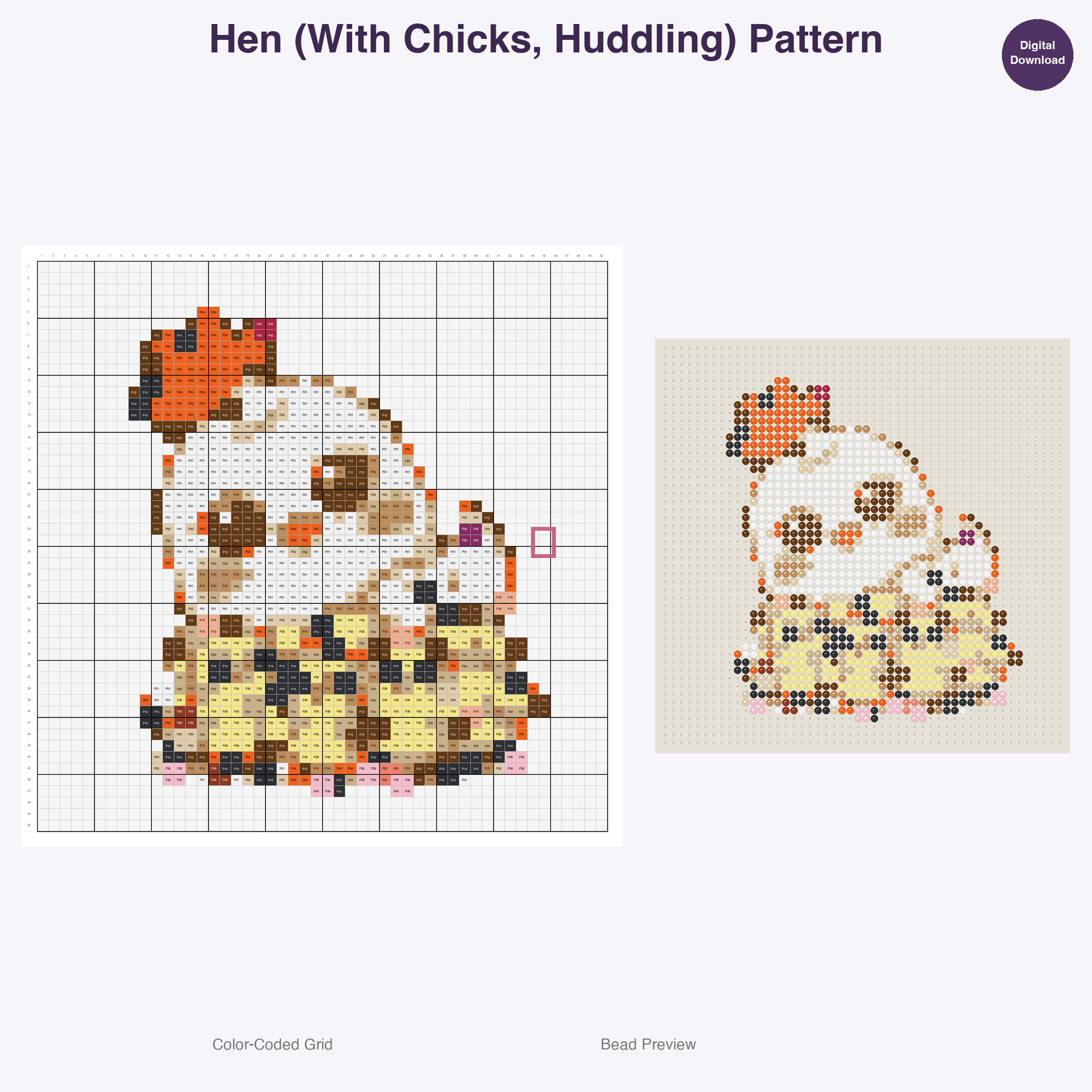 Charming Barnyard Buddies Perler Bead Patterns Bundle, 48 Designs (PDF Digital Download)