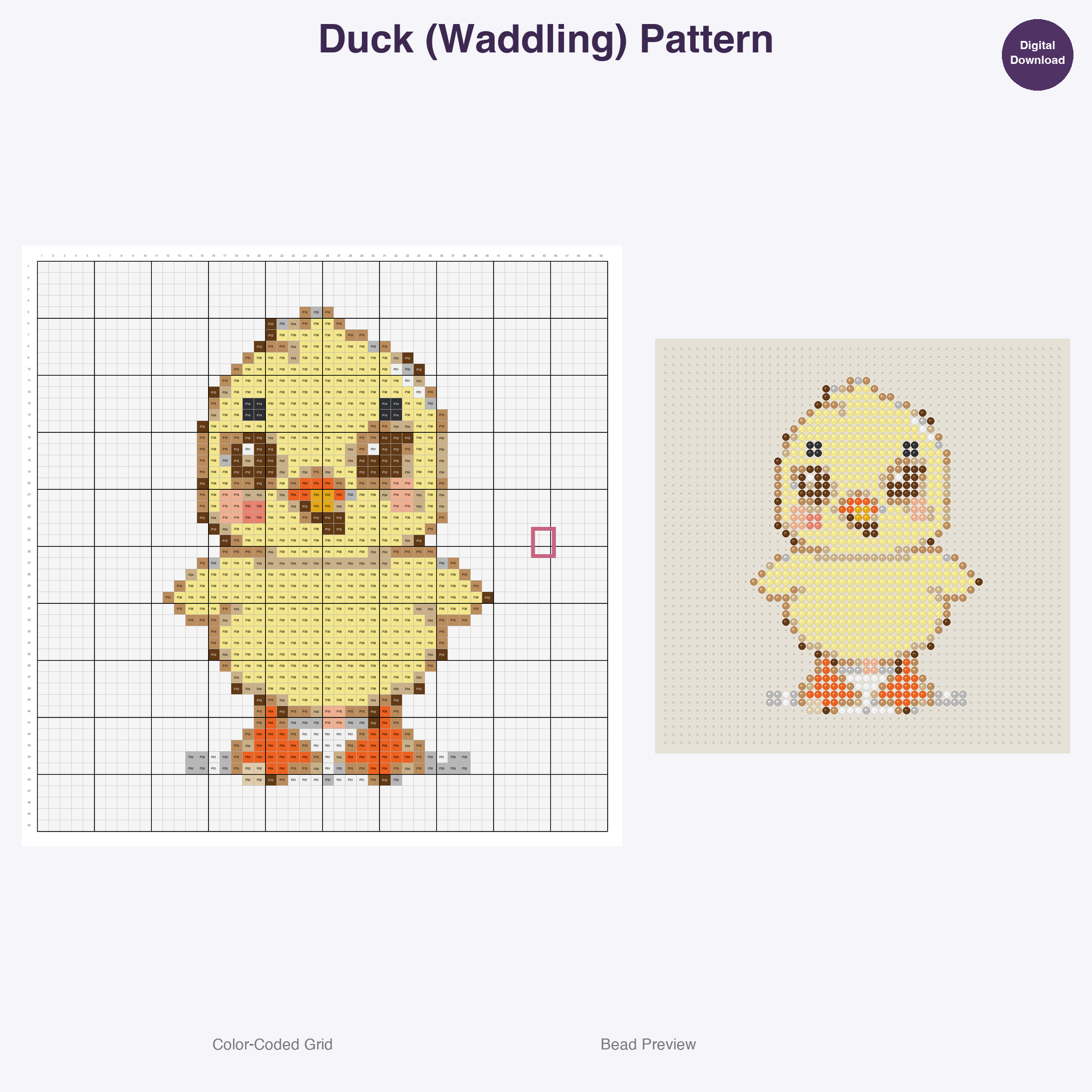 Charming Barnyard Buddies Perler Bead Patterns Bundle, 48 Designs (PDF Digital Download)
