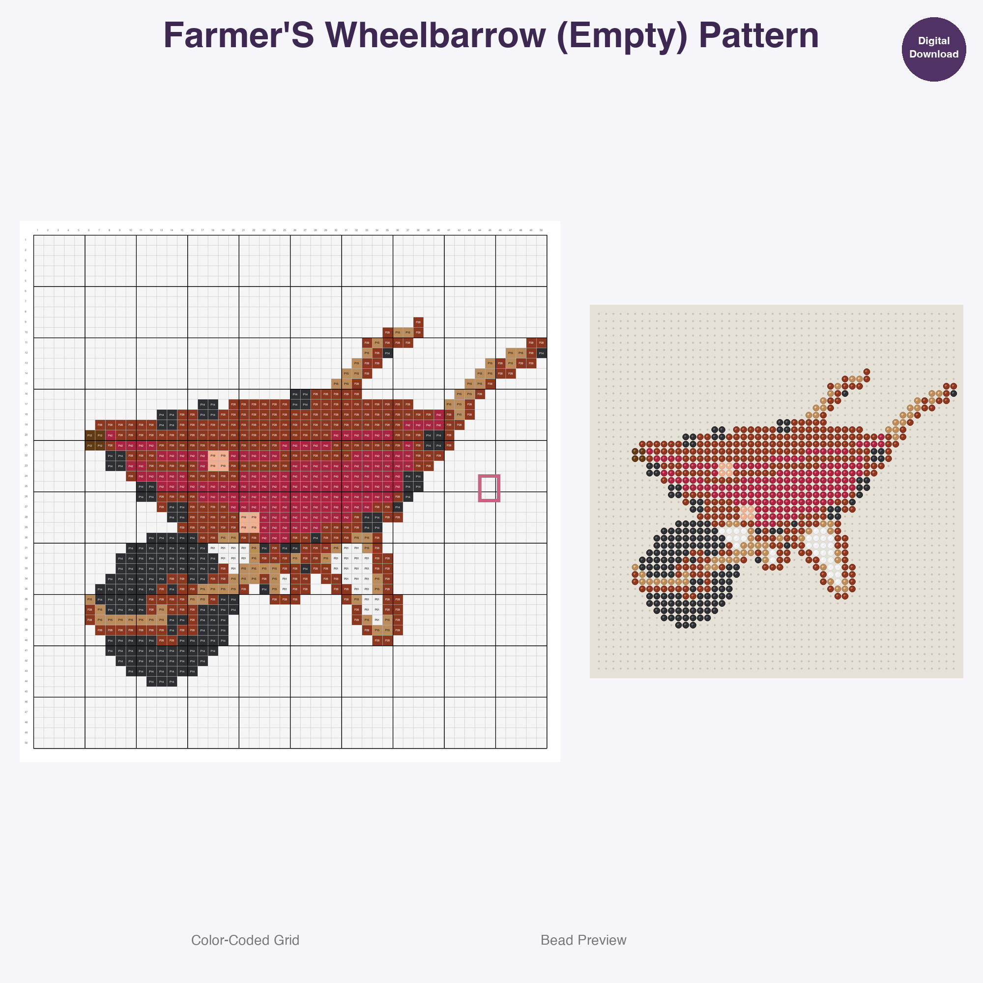 Charming Barnyard Buddies Perler Bead Patterns Bundle, 48 Designs (PDF Digital Download)