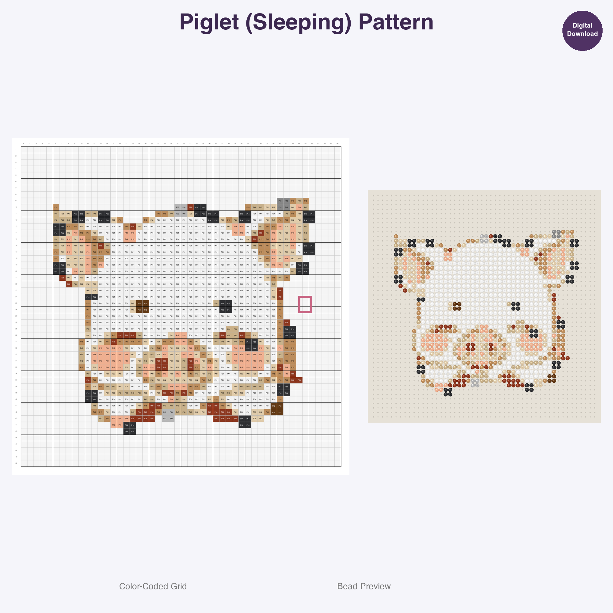 Charming Barnyard Buddies Perler Bead Patterns Bundle, 48 Designs (PDF Digital Download)
