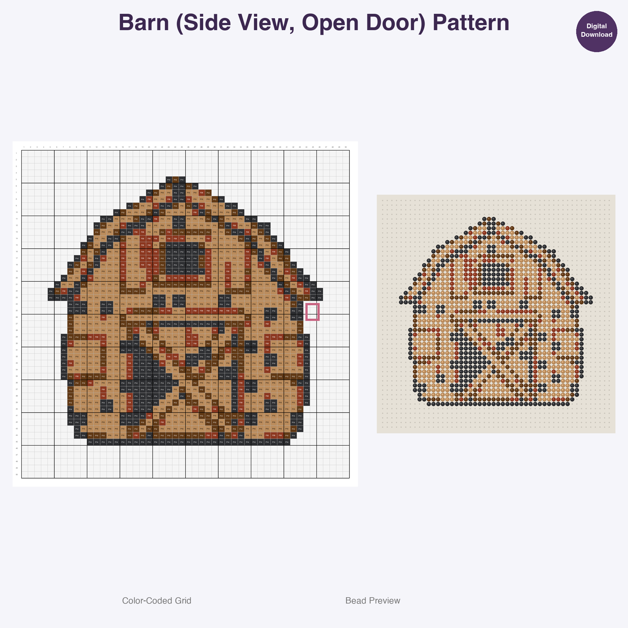 Charming Barnyard Buddies Perler Bead Patterns Bundle, 48 Designs (PDF Digital Download)