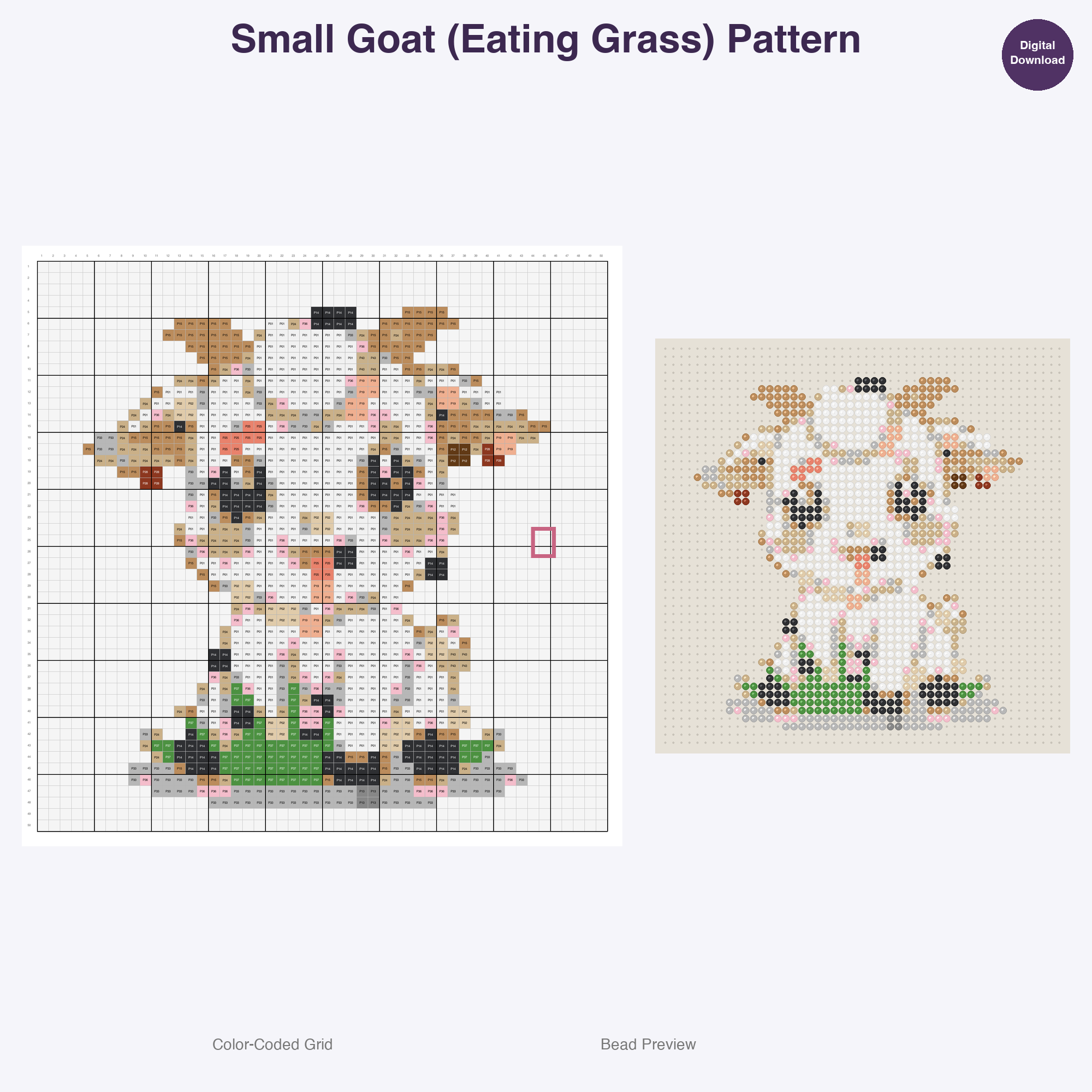 Charming Barnyard Buddies Perler Bead Patterns Bundle, 48 Designs (PDF Digital Download)