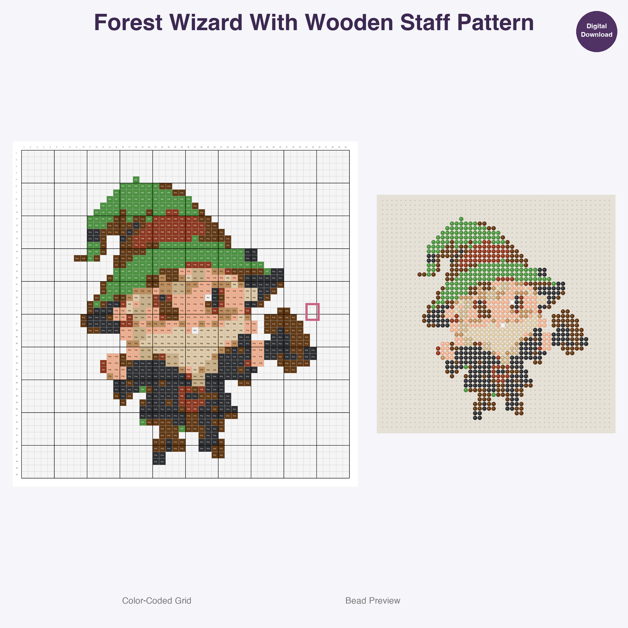 Charming Quest Companions Perler Bead Patterns, 48 Designs x 3 Grid Sizes (29x29 + 50x50 + 128x128), Fuse Bead PDF Digital Download