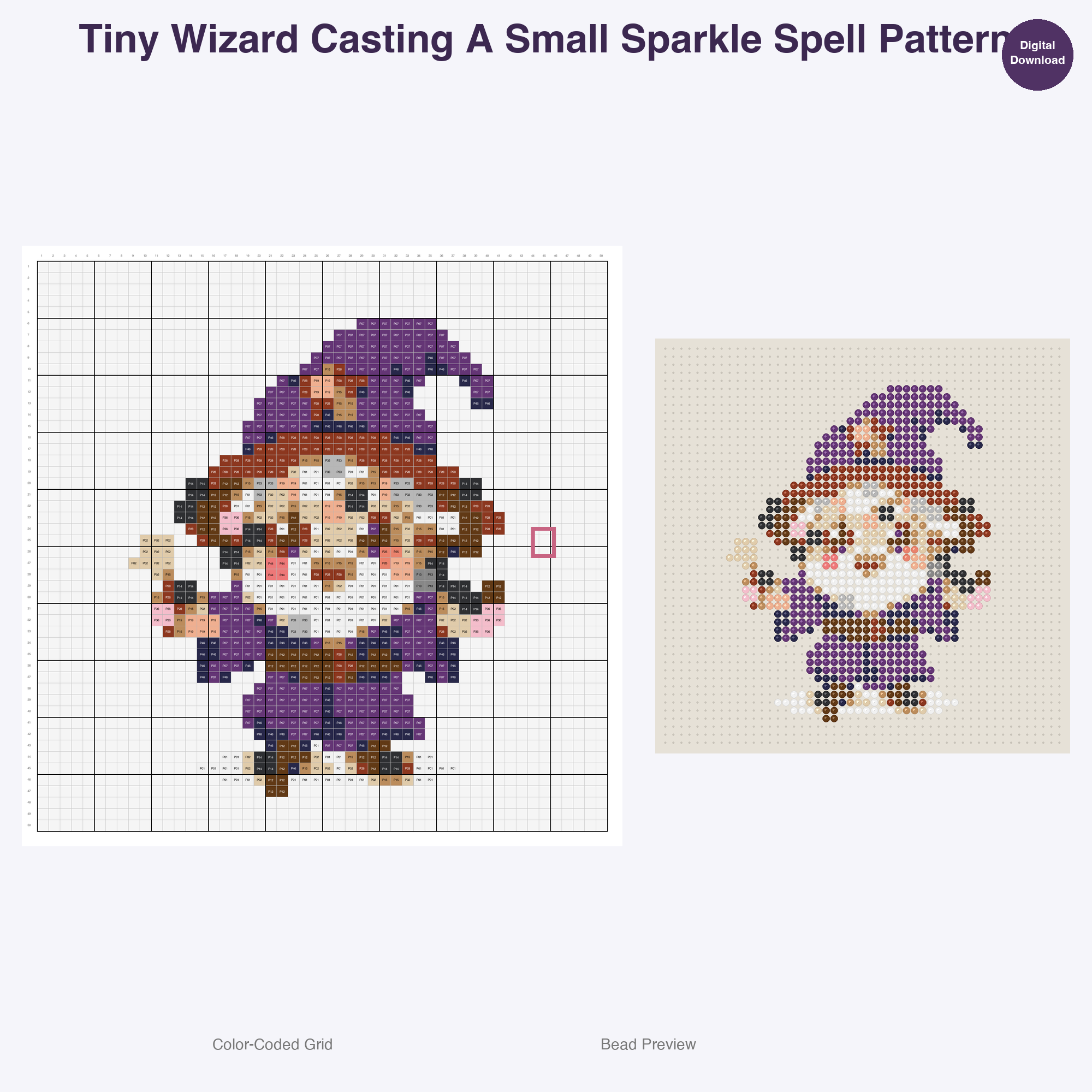 Charming Quest Companions Perler Bead Patterns, 48 Designs x 3 Grid Sizes (29x29 + 50x50 + 128x128), Fuse Bead PDF Digital Download