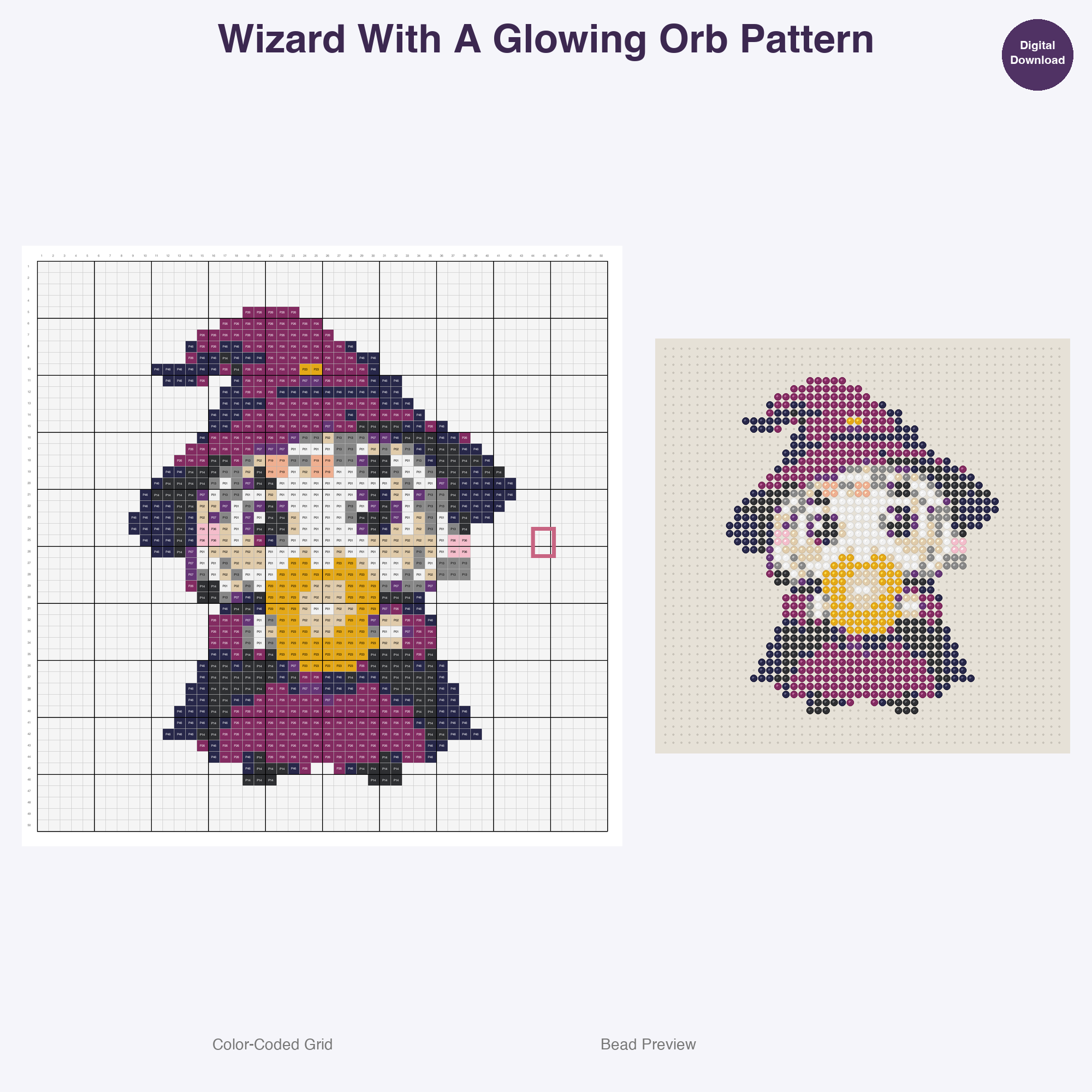 Charming Quest Companions Perler Bead Patterns, 48 Designs x 3 Grid Sizes (29x29 + 50x50 + 128x128), Fuse Bead PDF Digital Download