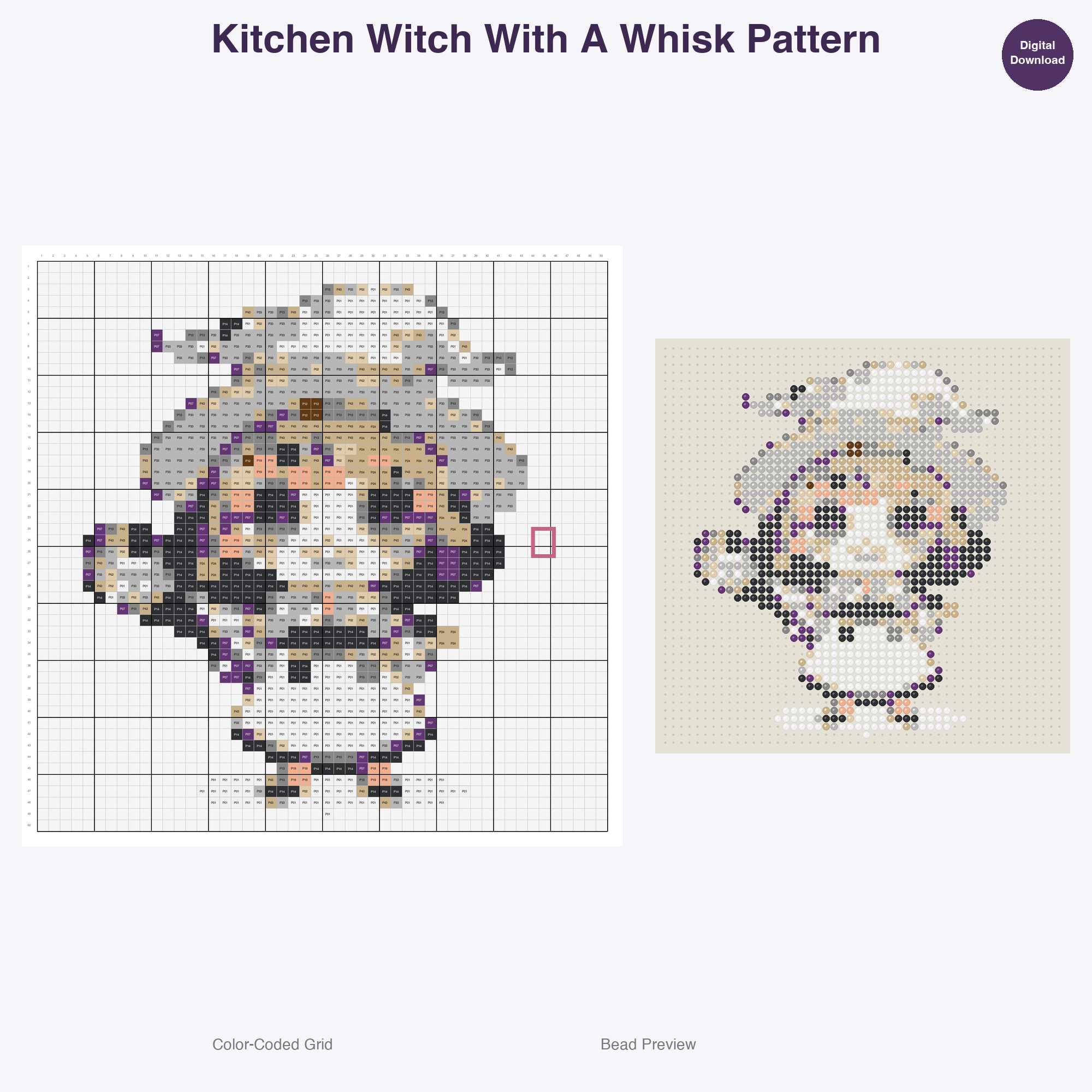 Charming Quest Companions Perler Bead Patterns, 48 Designs x 3 Grid Sizes (29x29 + 50x50 + 128x128), Fuse Bead PDF Digital Download