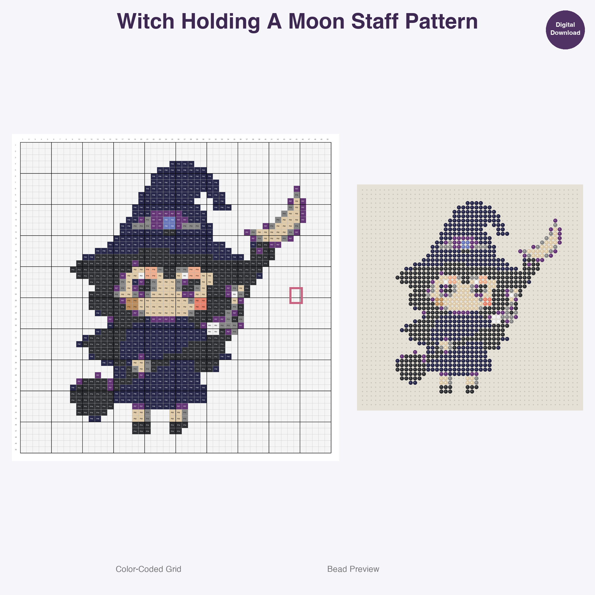 Charming Quest Companions Perler Bead Patterns, 48 Designs x 3 Grid Sizes (29x29 + 50x50 + 128x128), Fuse Bead PDF Digital Download