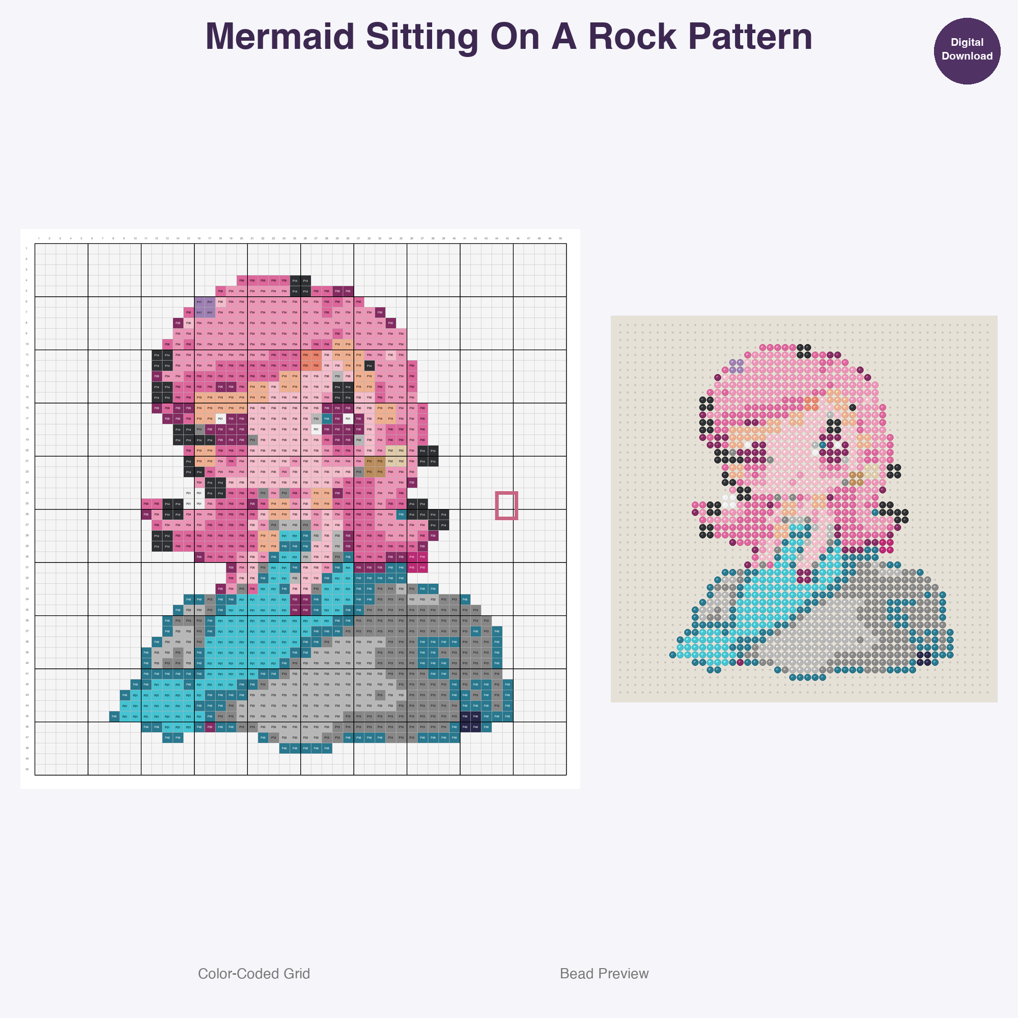 Charming Quest Companions Perler Bead Patterns, 48 Designs x 3 Grid Sizes (29x29 + 50x50 + 128x128), Fuse Bead PDF Digital Download