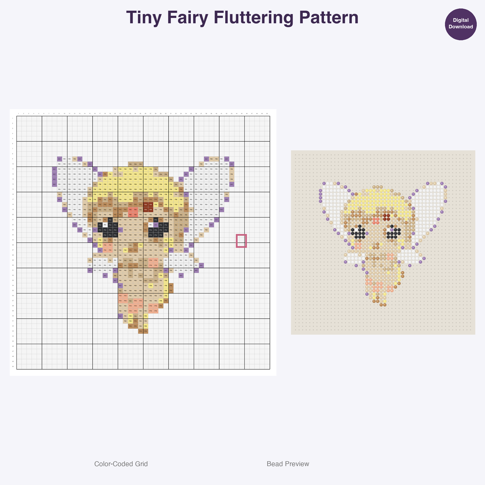 Charming Quest Companions Perler Bead Patterns, 48 Designs x 3 Grid Sizes (29x29 + 50x50 + 128x128), Fuse Bead PDF Digital Download