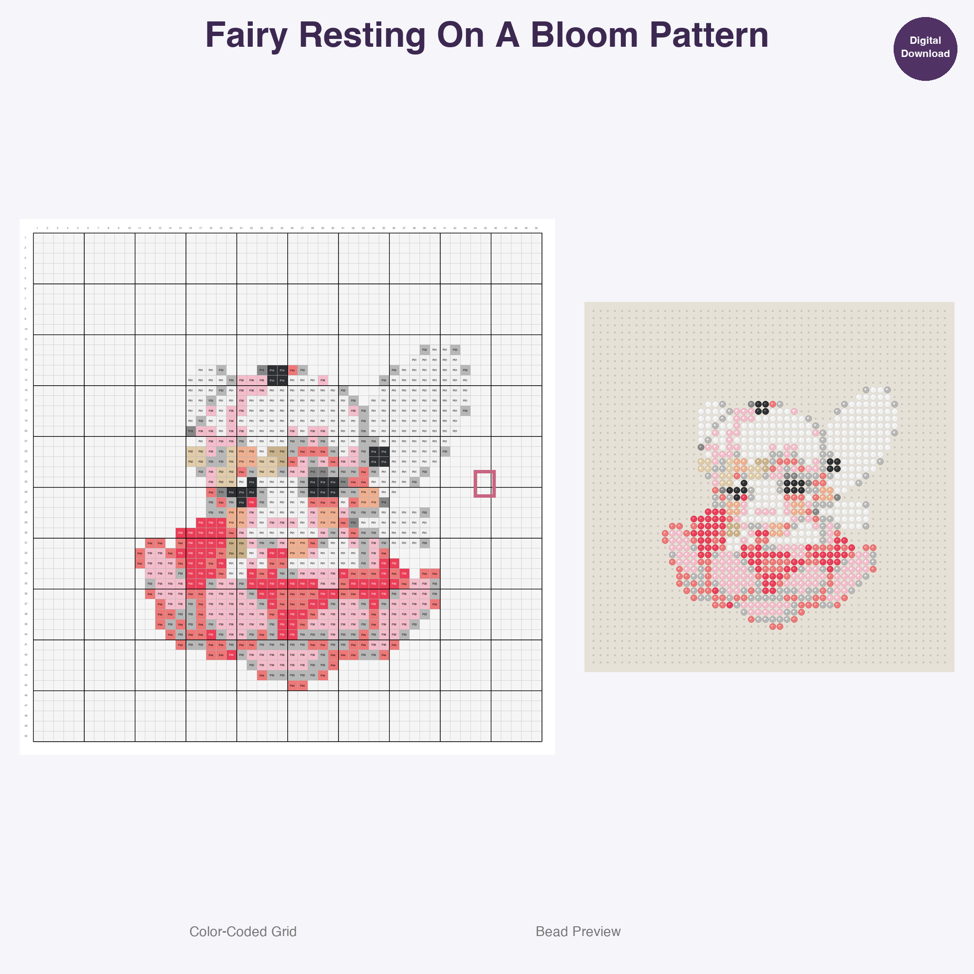 Charming Quest Companions Perler Bead Patterns, 48 Designs x 3 Grid Sizes (29x29 + 50x50 + 128x128), Fuse Bead PDF Digital Download