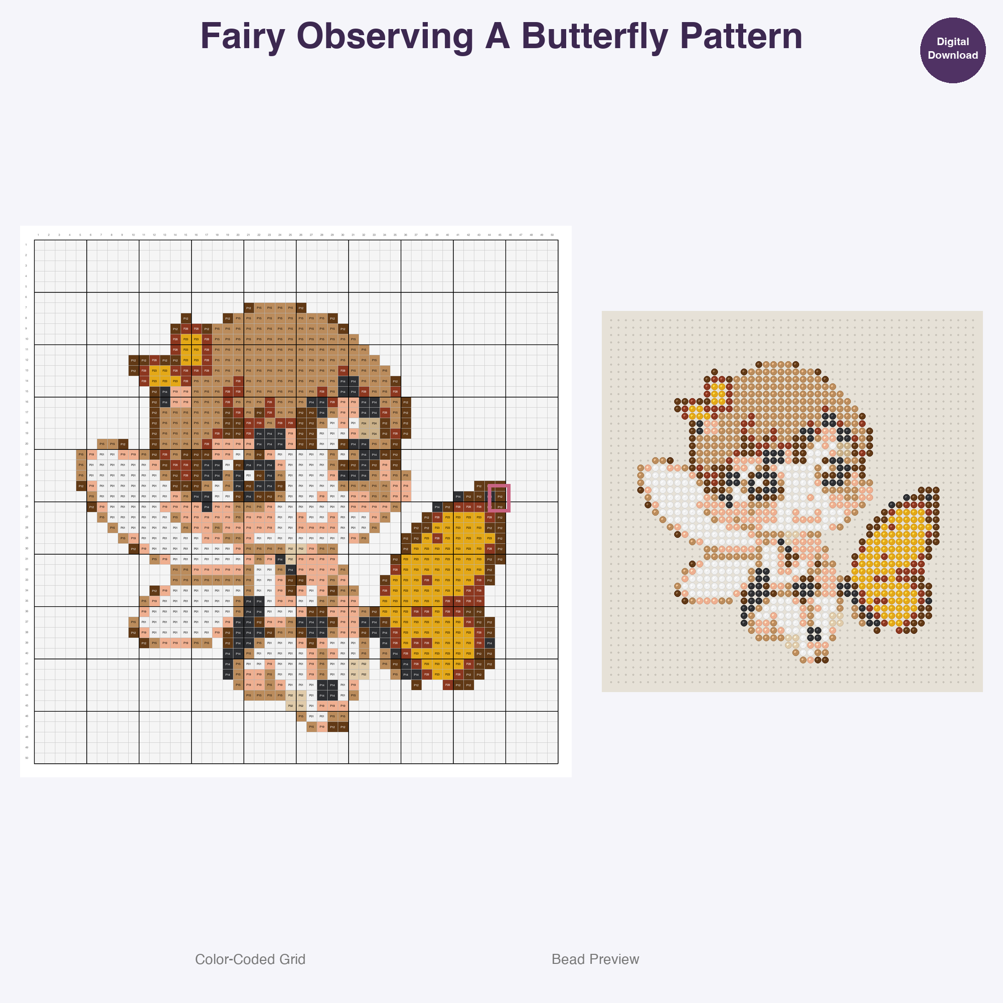 Charming Quest Companions Perler Bead Patterns, 48 Designs x 3 Grid Sizes (29x29 + 50x50 + 128x128), Fuse Bead PDF Digital Download