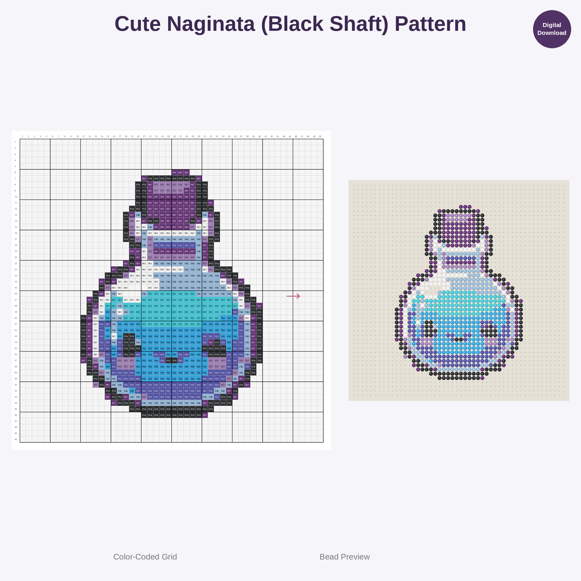Chibi Warrior Gear & Accessories Perler Bead Patterns Bundle, 48 Designs (PDF Digital Download)