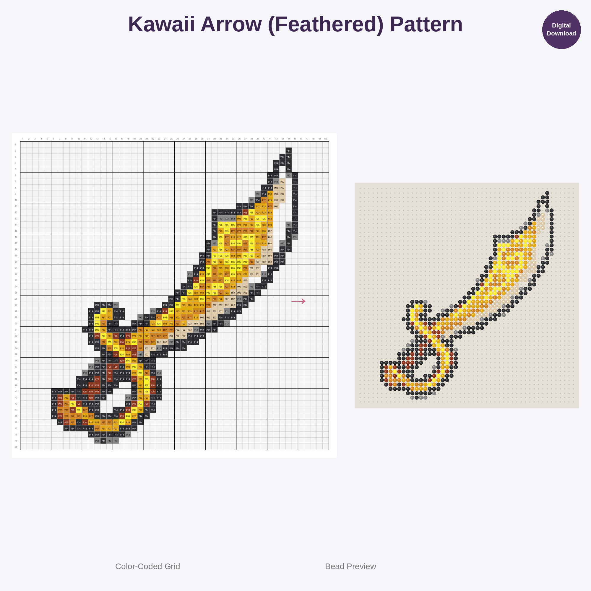 Chibi Warrior Gear & Accessories Perler Bead Patterns Bundle, 48 Designs (PDF Digital Download)