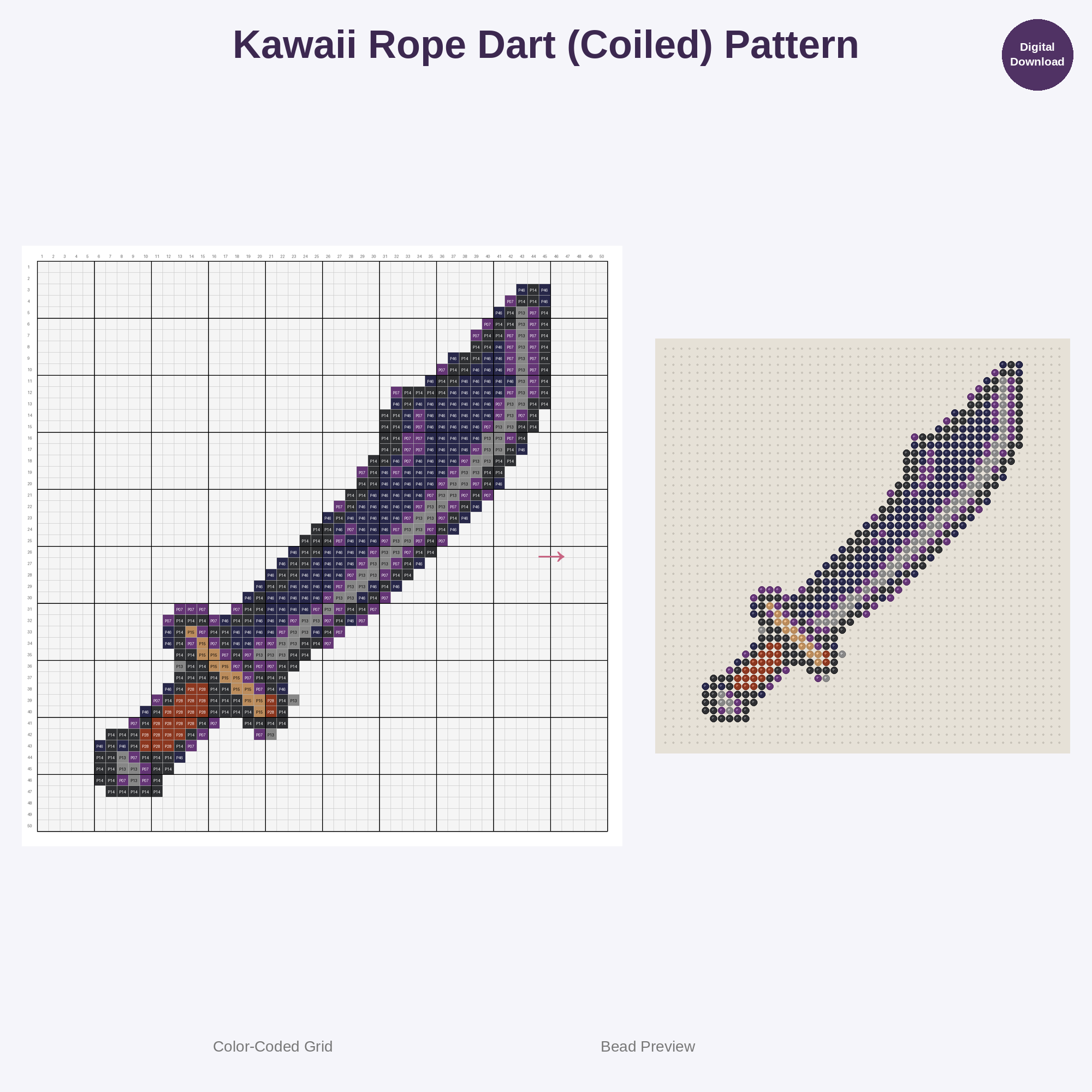 Chibi Warrior Gear & Accessories Perler Bead Patterns Bundle, 48 Designs (PDF Digital Download)