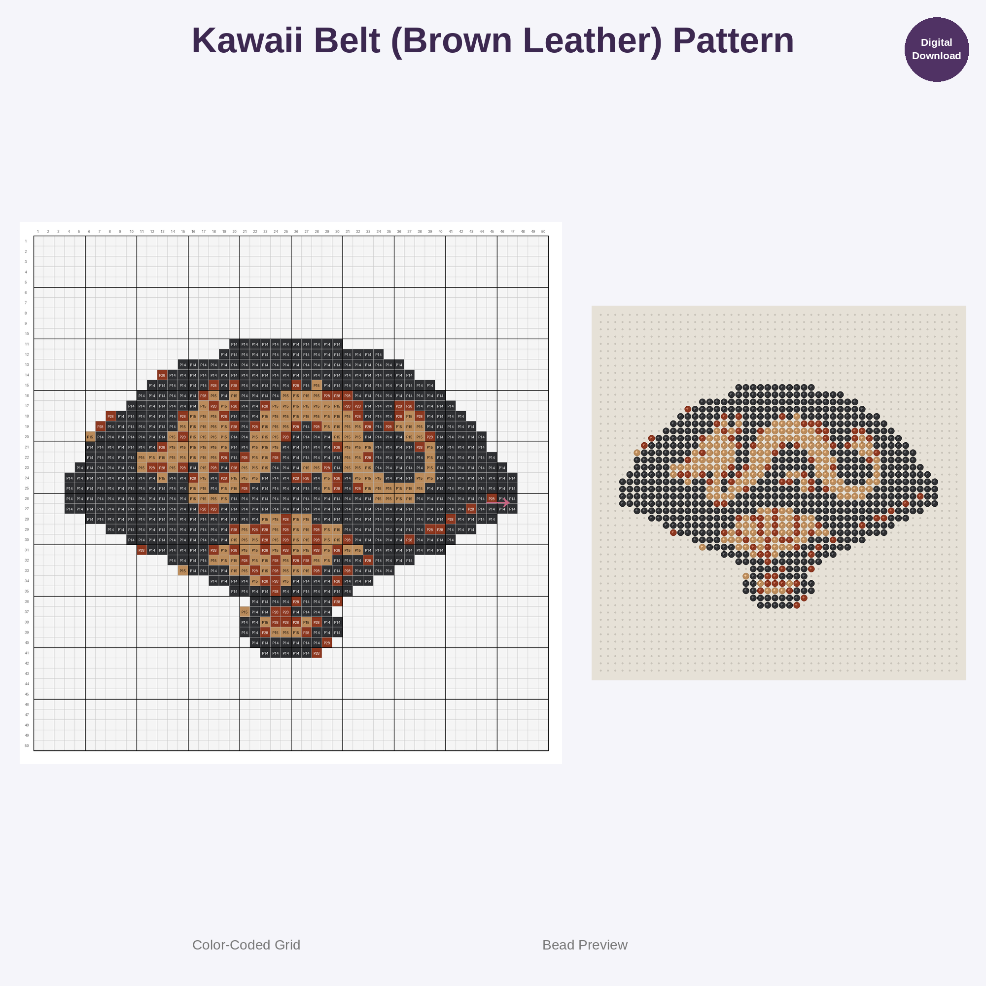 Chibi Warrior Gear & Accessories Perler Bead Patterns Bundle, 48 Designs (PDF Digital Download)