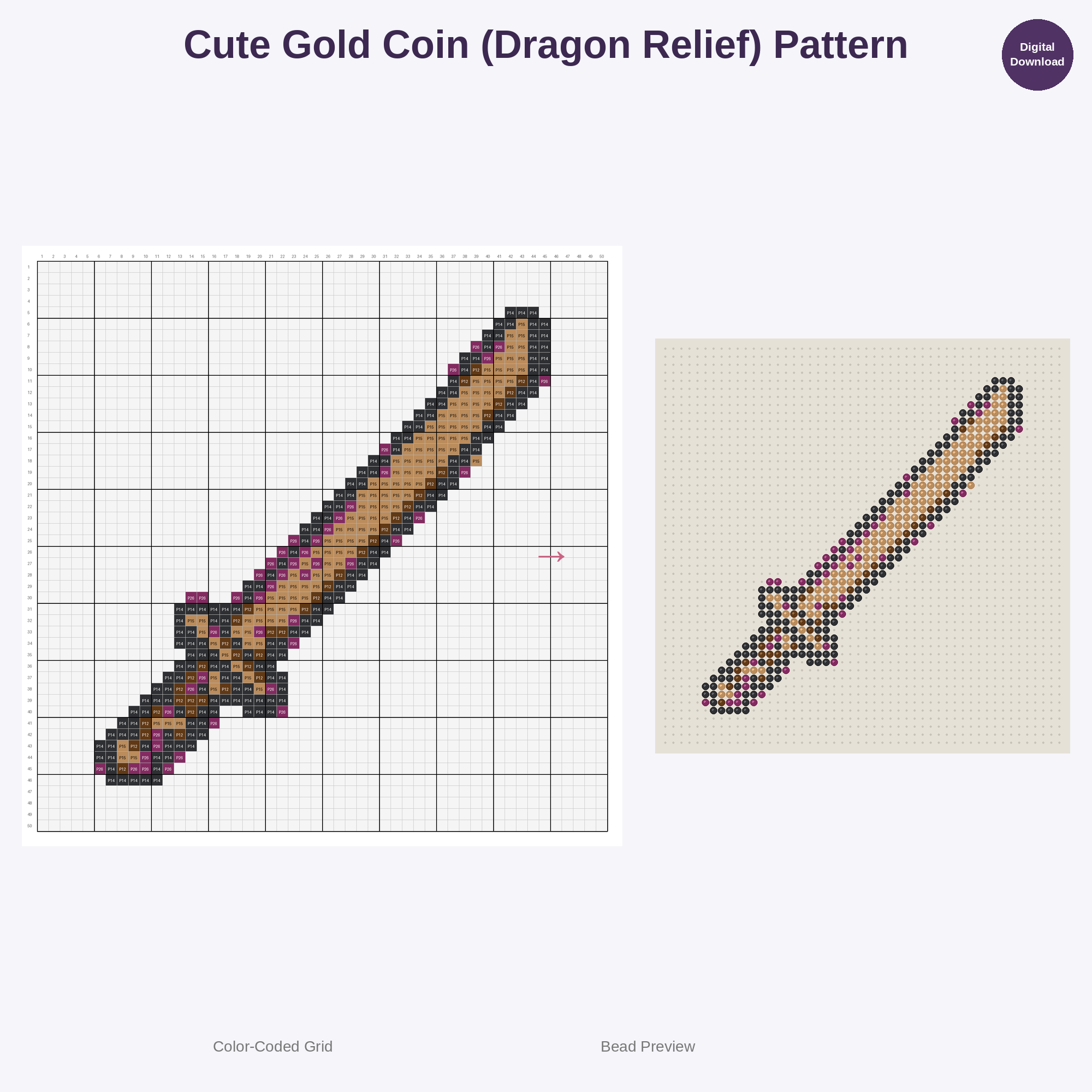 Chibi Warrior Gear & Accessories Perler Bead Patterns Bundle, 48 Designs (PDF Digital Download)