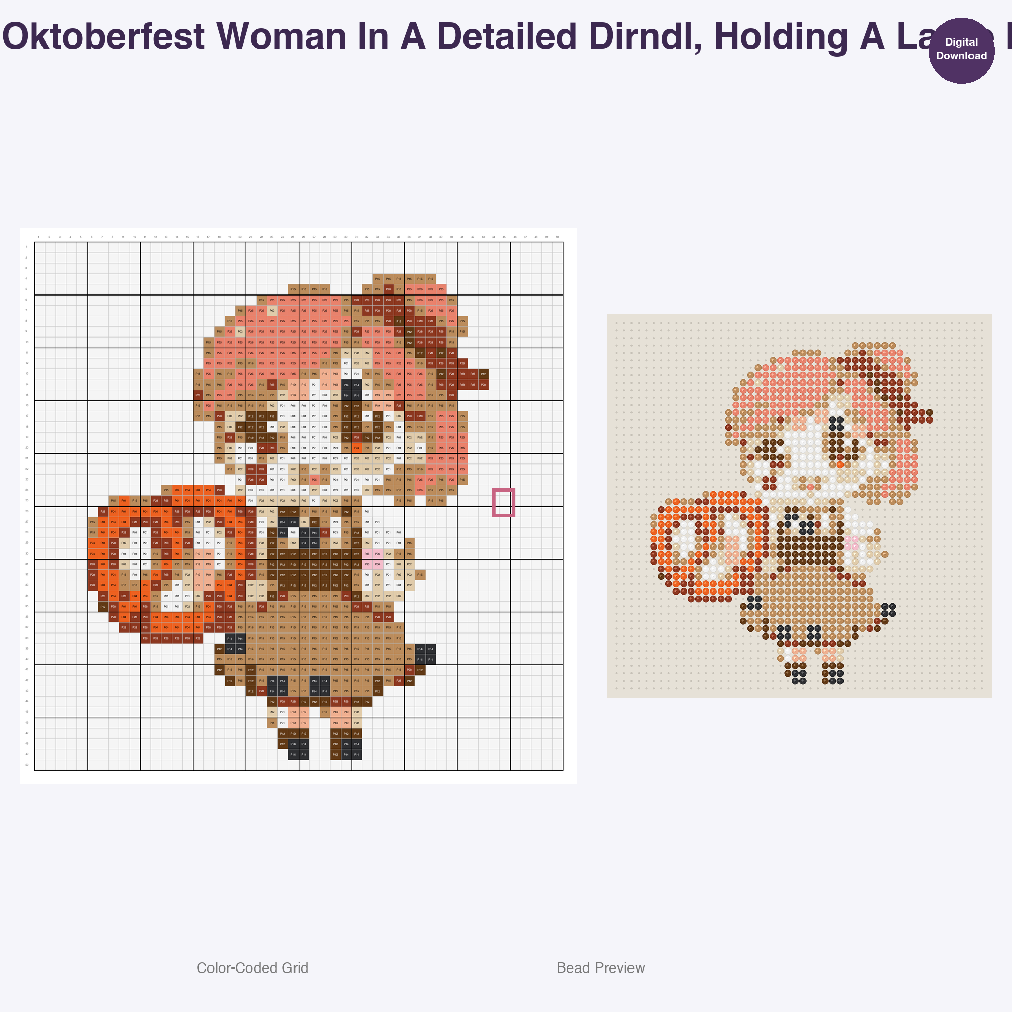 Chibi World Festival Friends Perler Bead Patterns, 48 Designs x 3 Grid Sizes (29x29 + 50x50 + 128x128), Fuse Bead PDF Digital Download