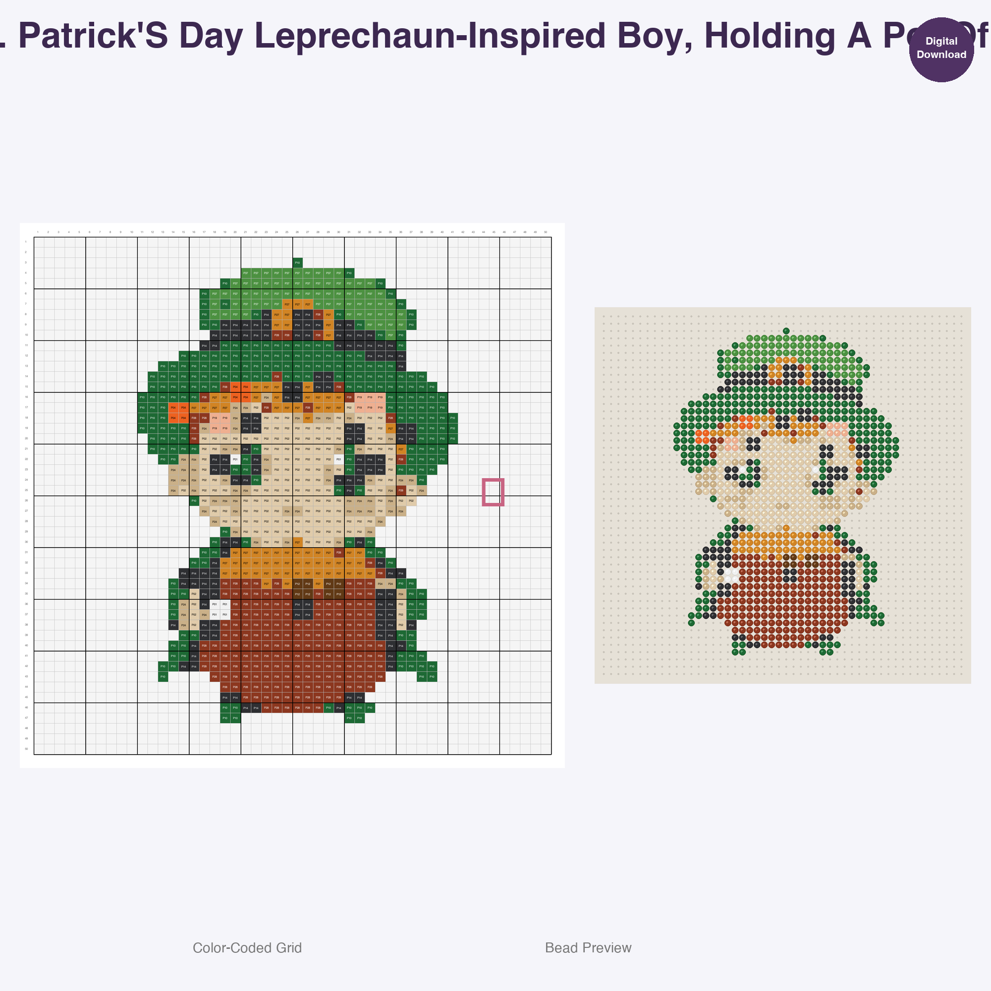 Chibi World Festival Friends Perler Bead Patterns, 48 Designs x 3 Grid Sizes (29x29 + 50x50 + 128x128), Fuse Bead PDF Digital Download