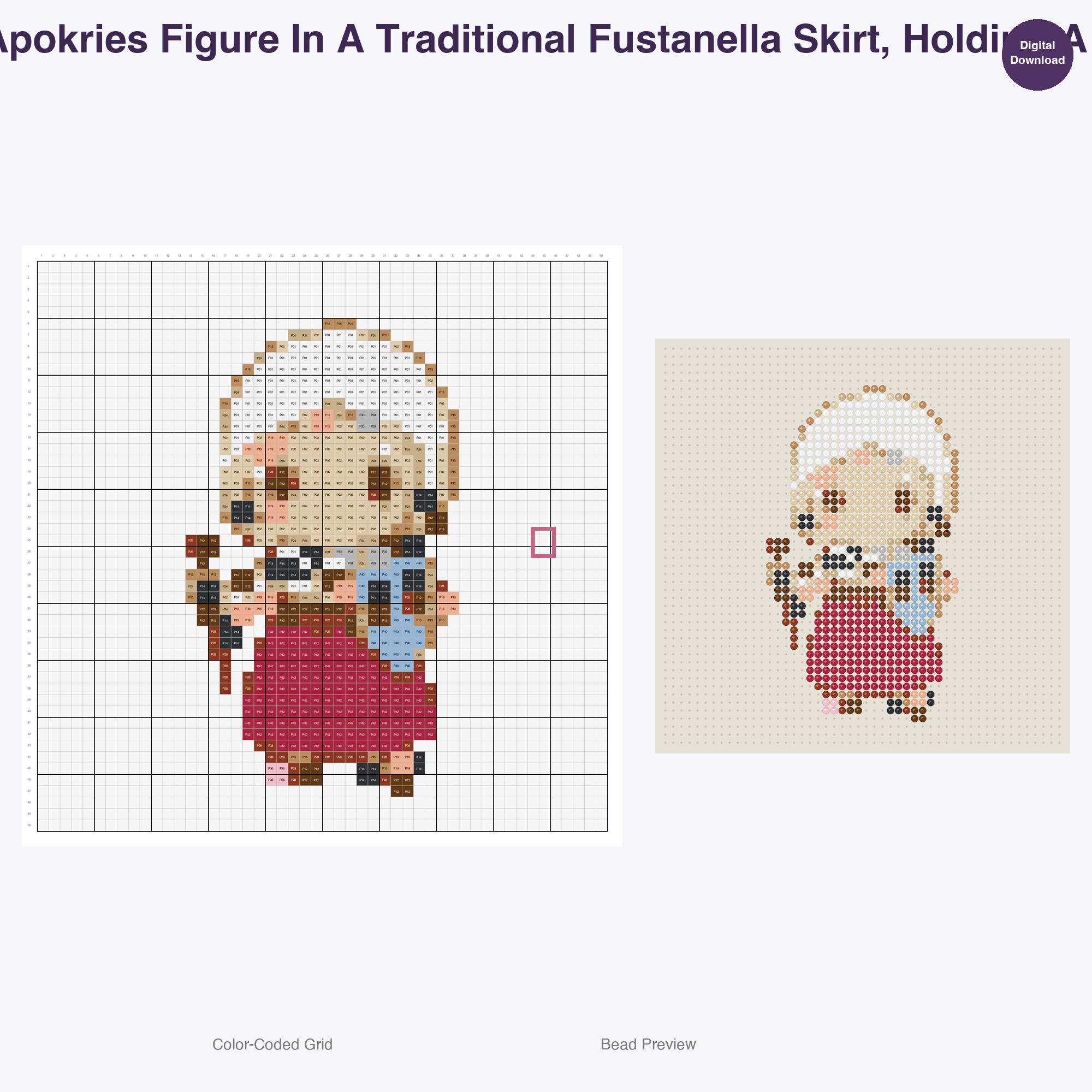 Chibi World Festival Friends Perler Bead Patterns, 48 Designs x 3 Grid Sizes (29x29 + 50x50 + 128x128), Fuse Bead PDF Digital Download
