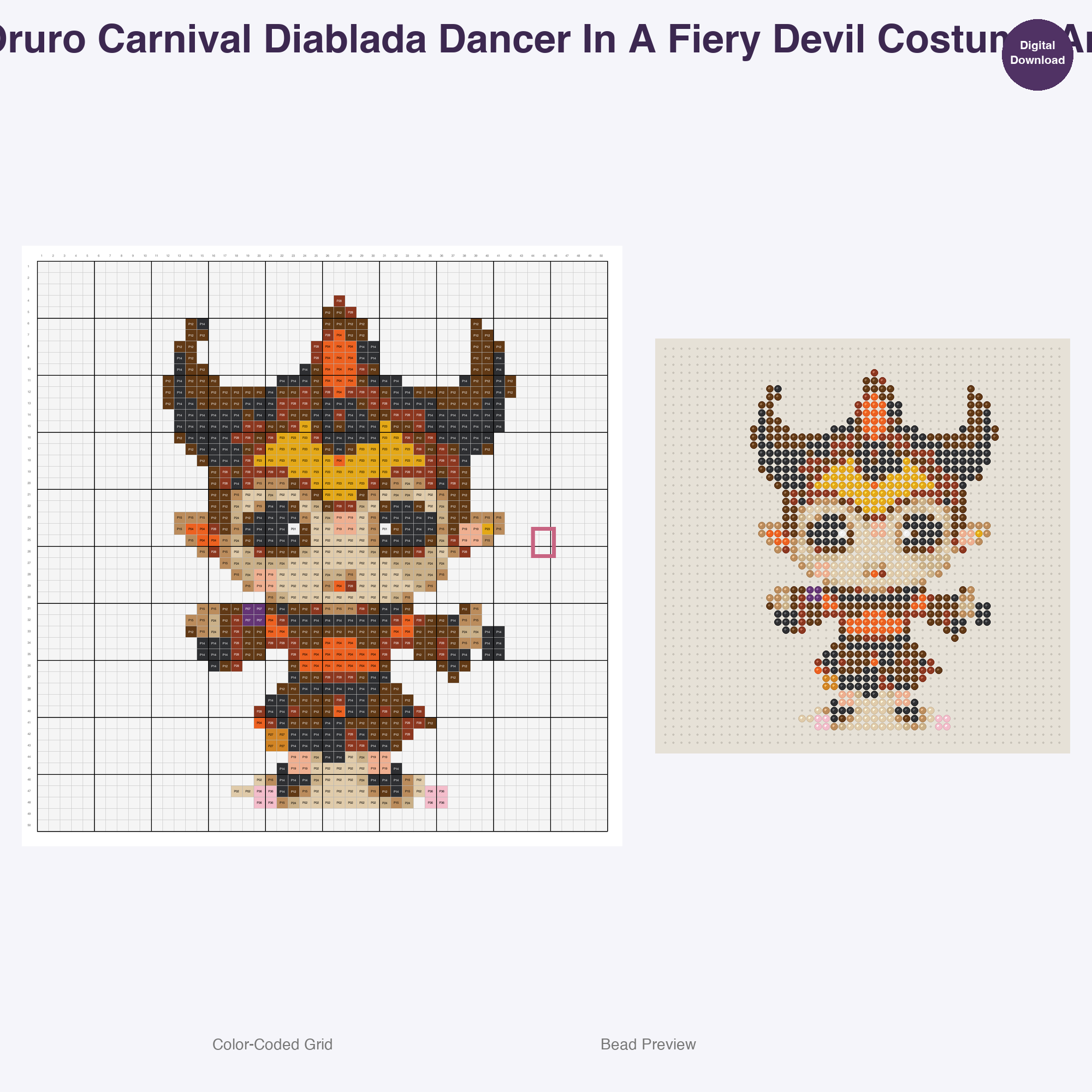 Chibi World Festival Friends Perler Bead Patterns, 48 Designs x 3 Grid Sizes (29x29 + 50x50 + 128x128), Fuse Bead PDF Digital Download