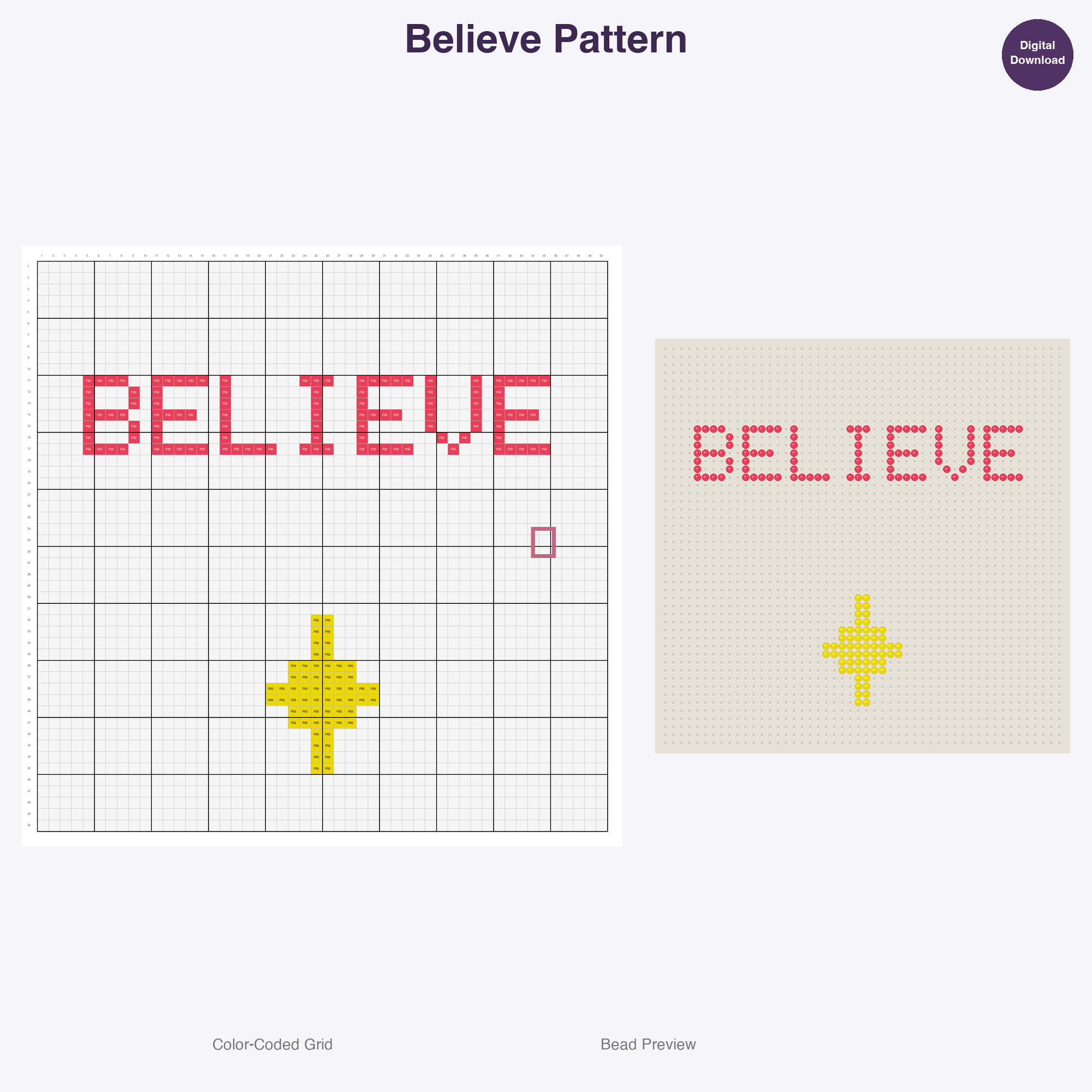 Christmas Word Signs Perler Bead Patterns, 48 Designs x 2 Grid Sizes (50x50 + 128x128), Fuse Bead PDF Digital Download