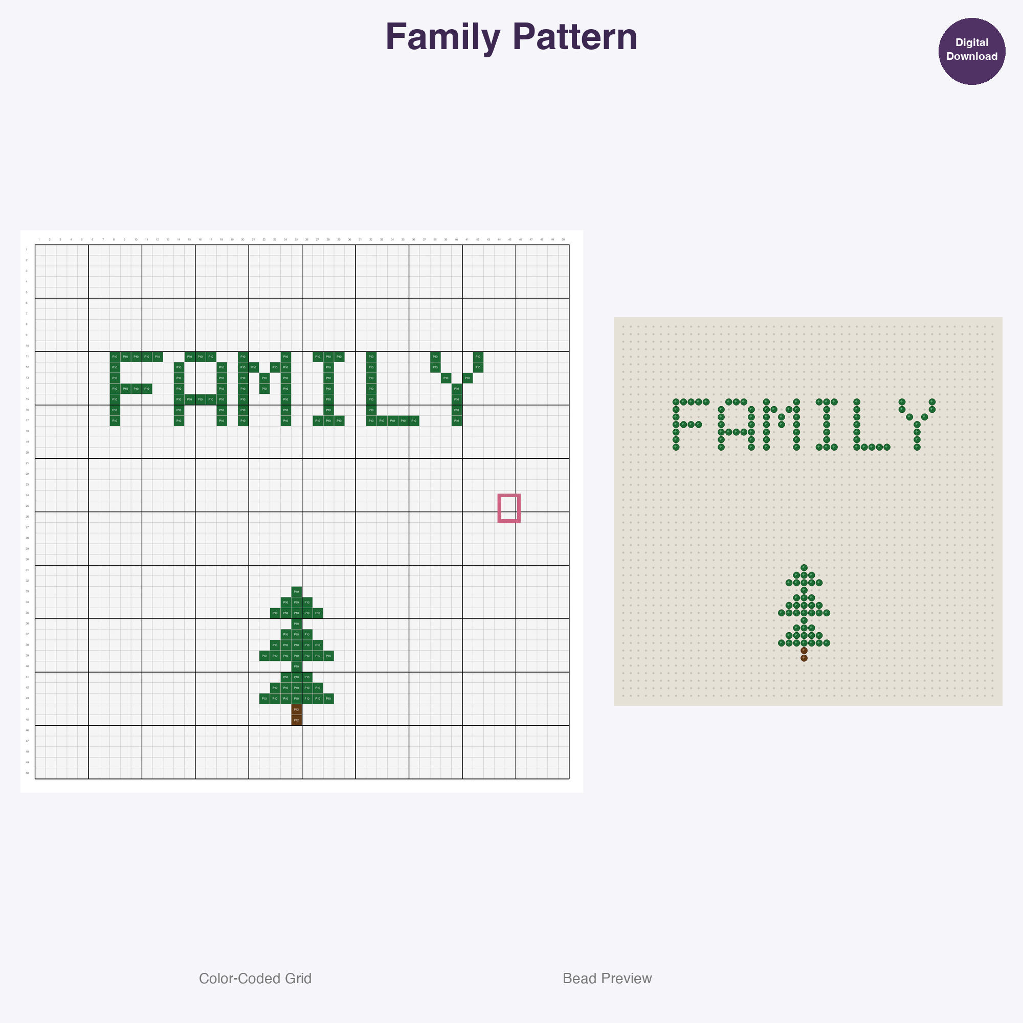 Christmas Word Signs Perler Bead Patterns, 48 Designs x 2 Grid Sizes (50x50 + 128x128), Fuse Bead PDF Digital Download