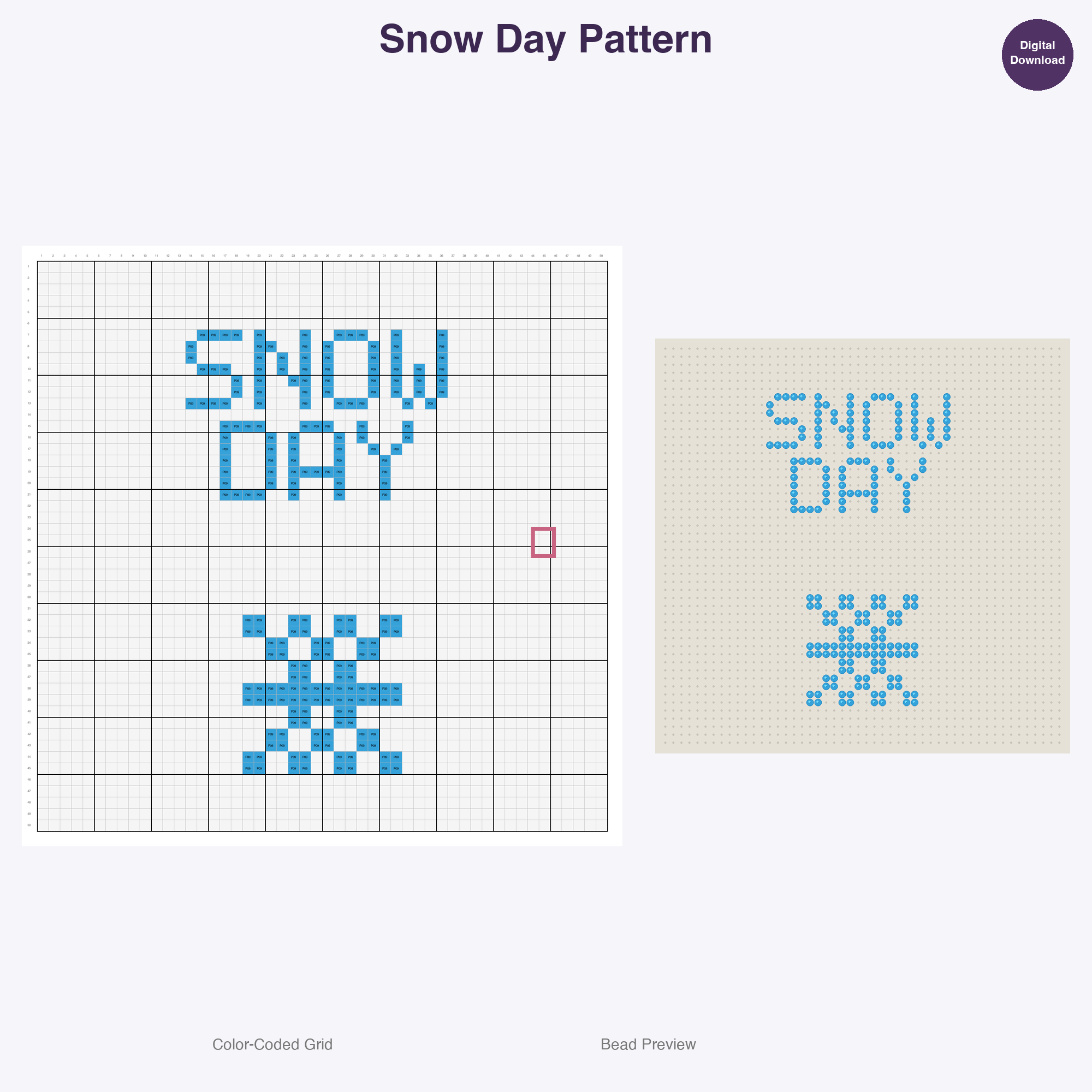 Christmas Word Signs Perler Bead Patterns, 48 Designs x 2 Grid Sizes (50x50 + 128x128), Fuse Bead PDF Digital Download